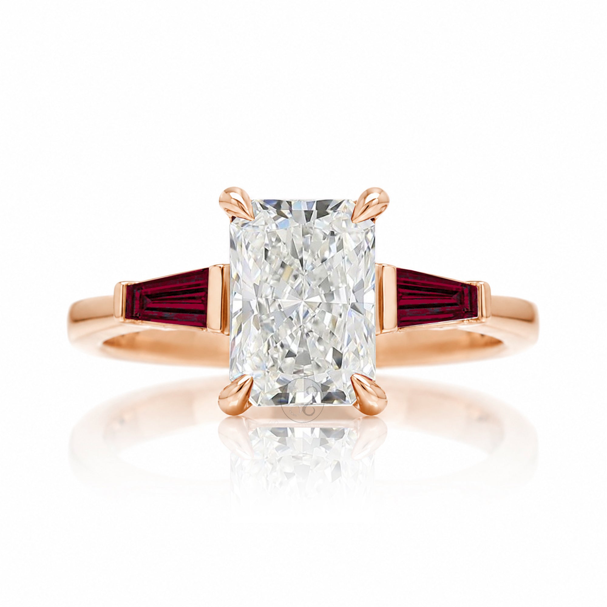 The Alice Radiant Cut Diamond Ring (Lab Grown)