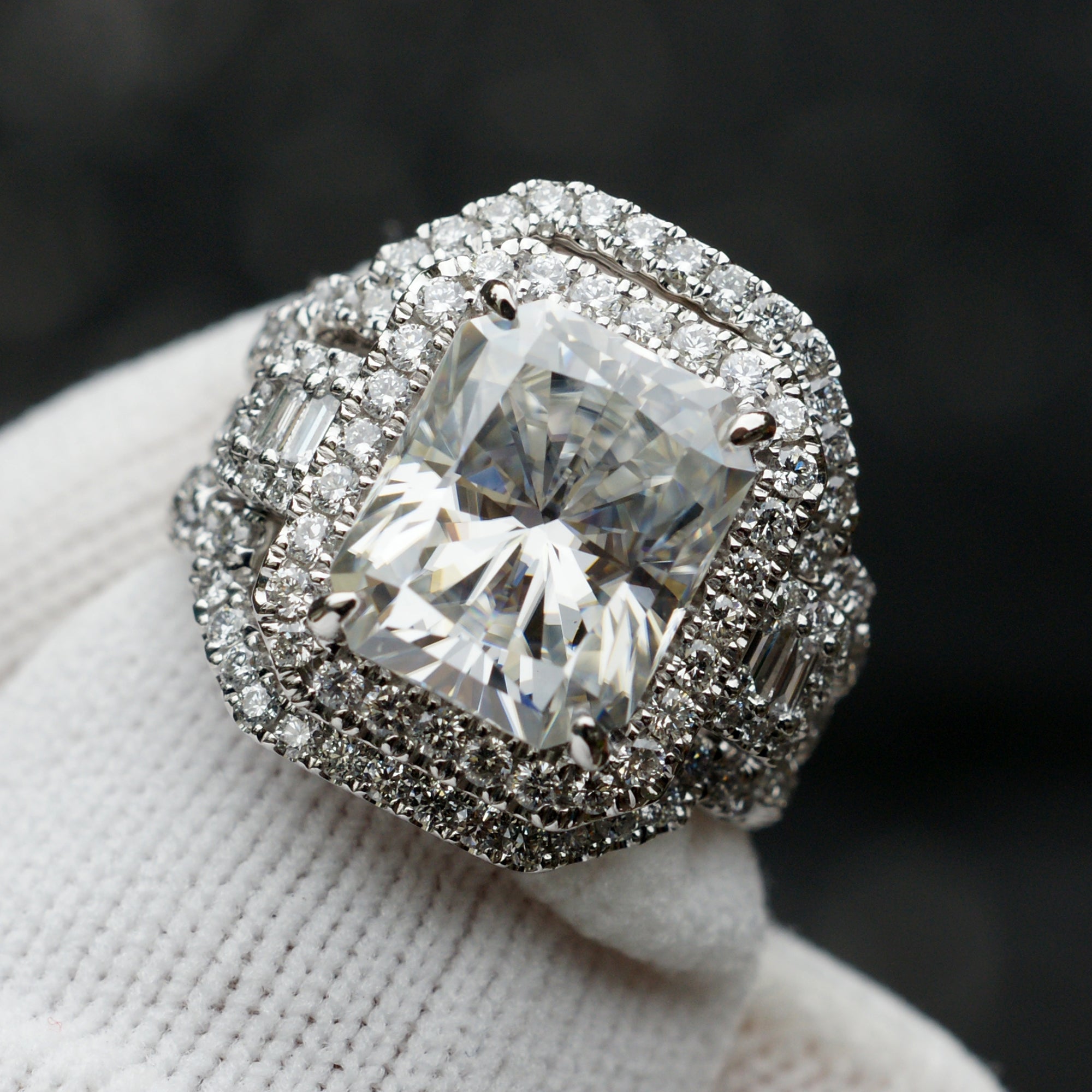 The Cali 11x9mm Radiant Moissanite Engagement Wedding Set - 3 Rings