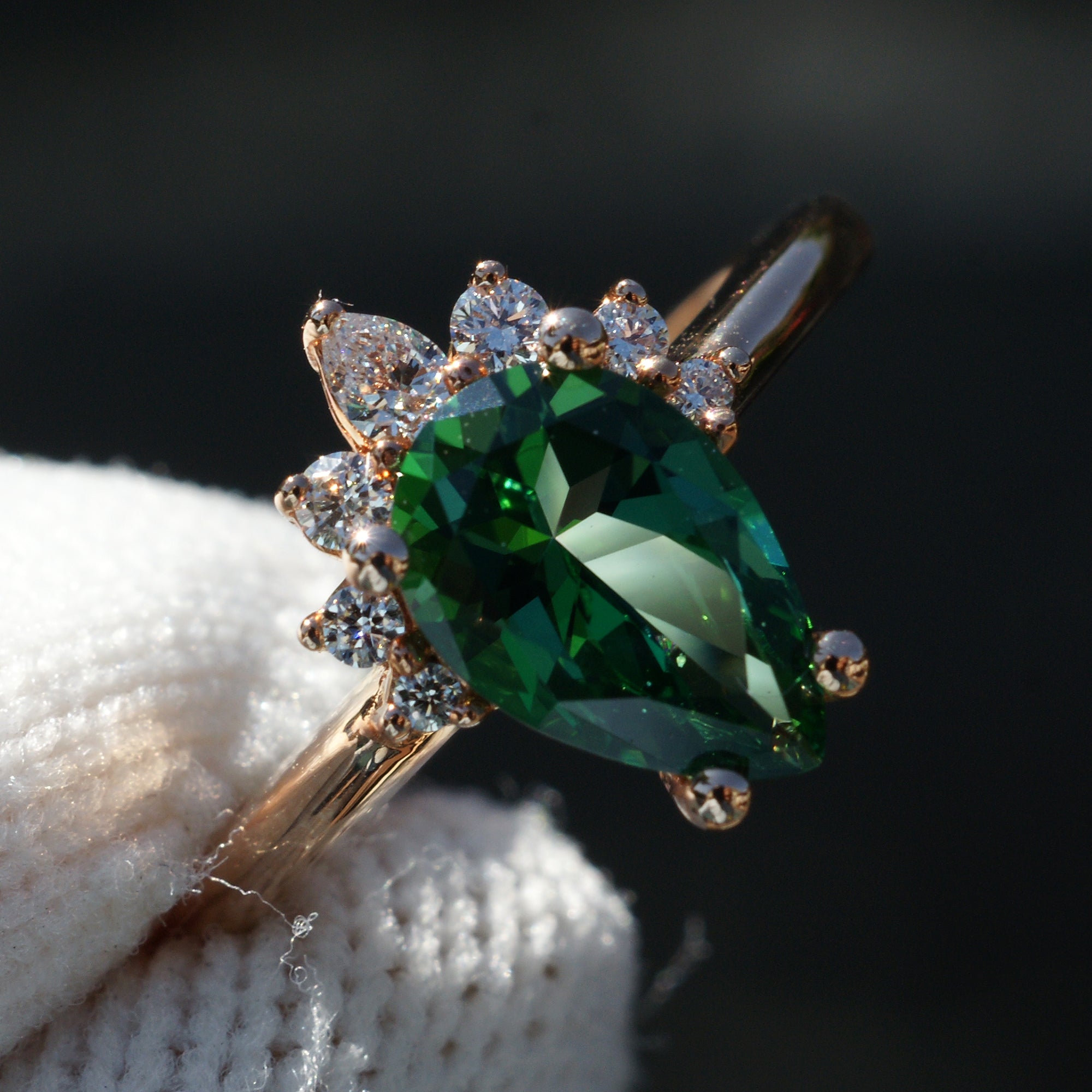 The Pacey Pear Rainforest Topaz Ring