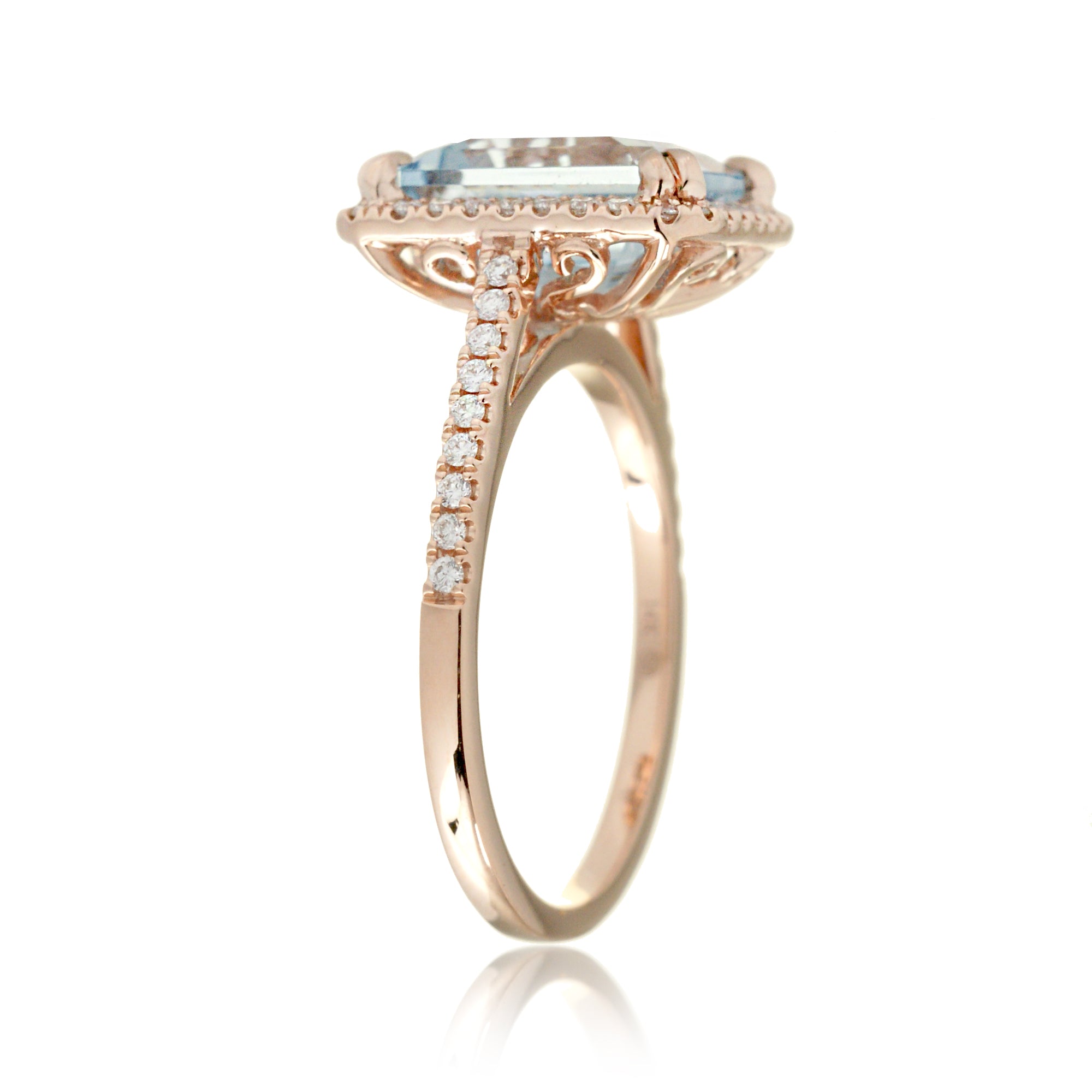 The Signature Emerald Cut Aquamarine Ring