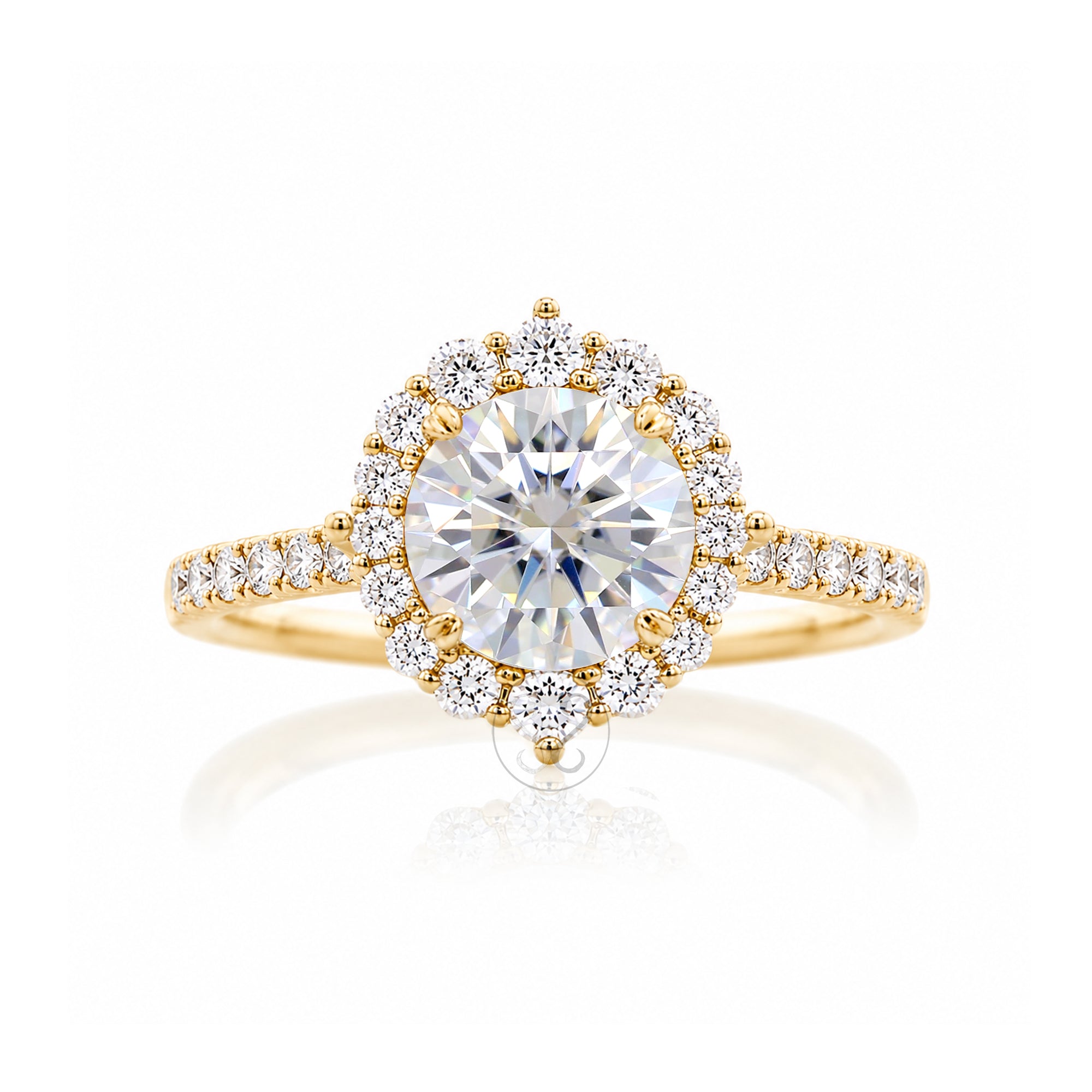 The Haley Round Moissanite Ring