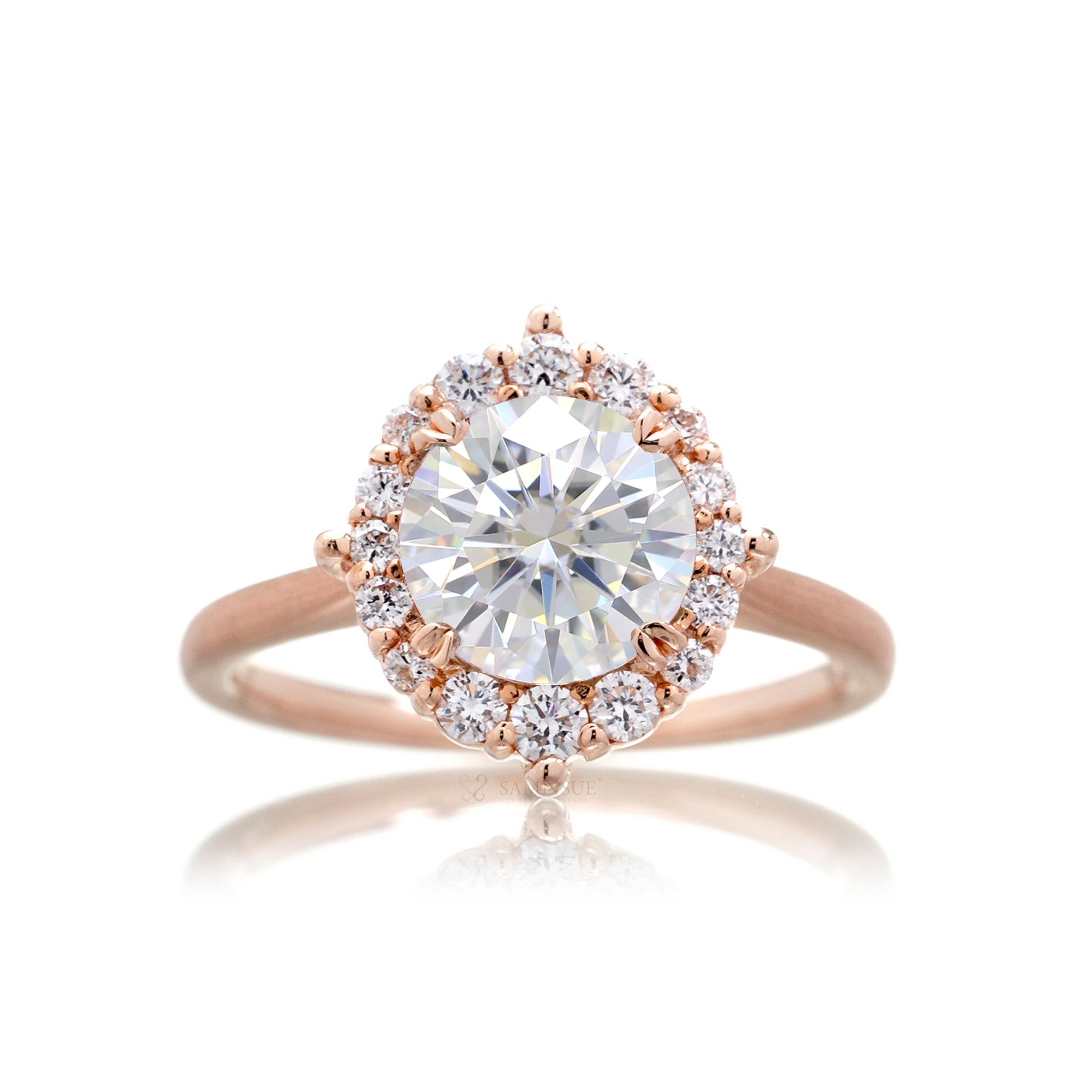 The Haley Round Moissanite Ring