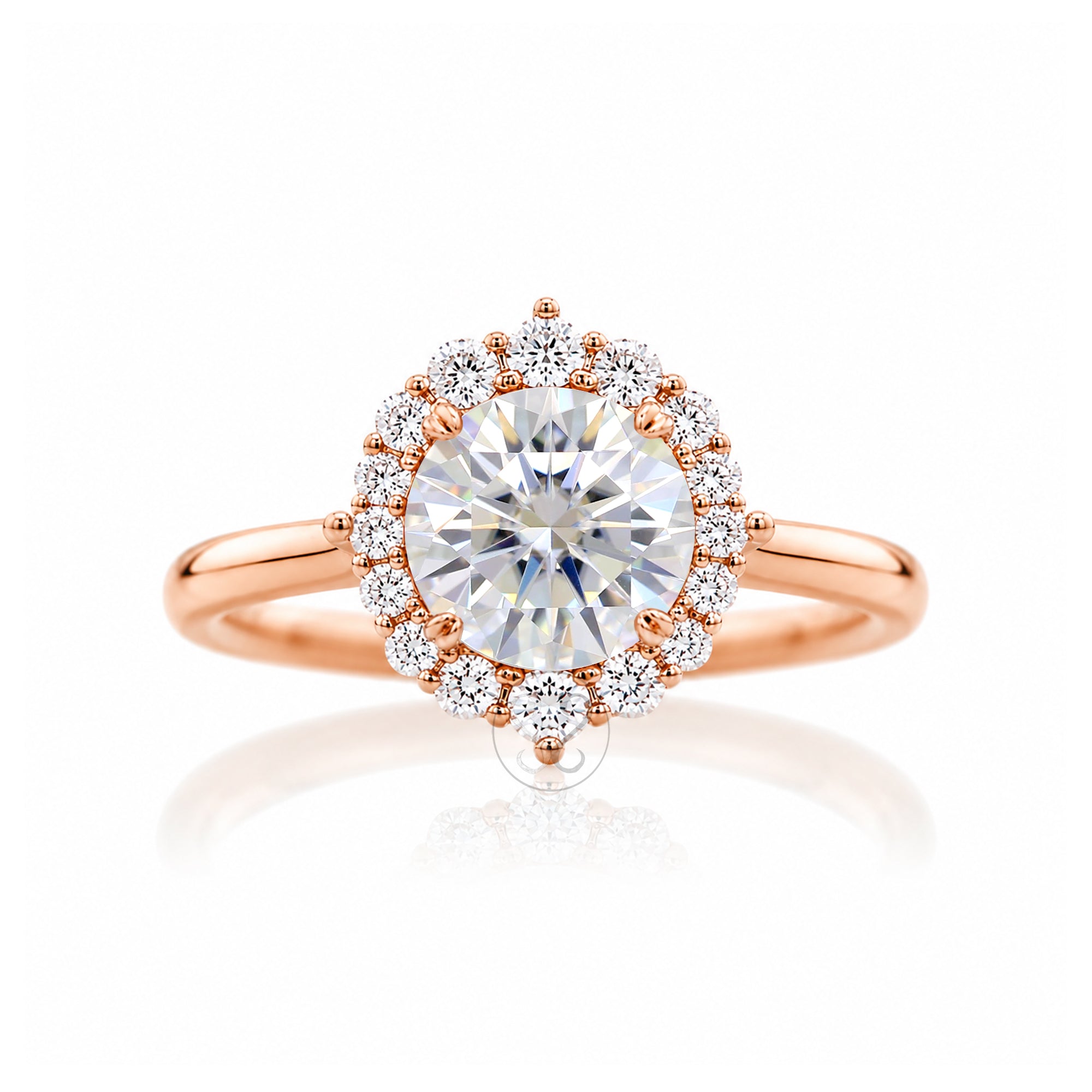 The Haley Round Moissanite Ring