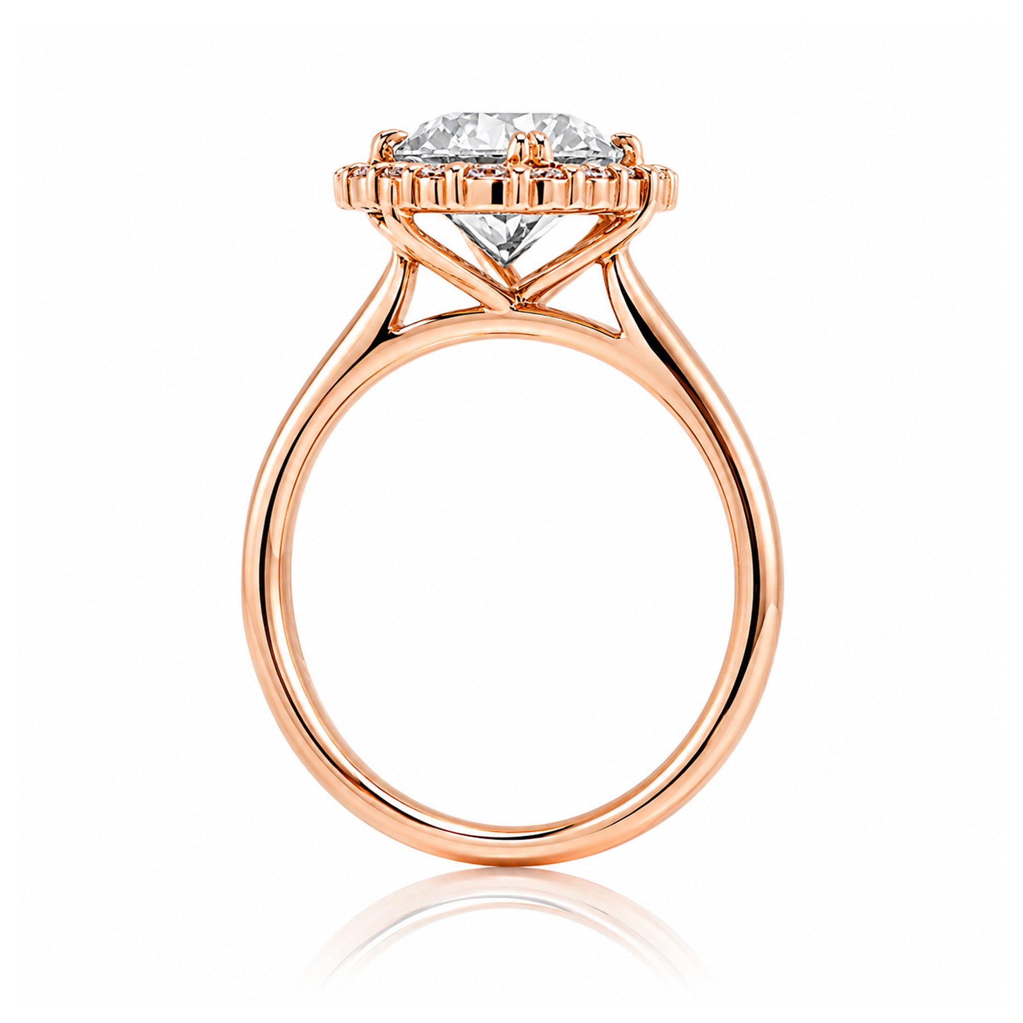 The Haley Round Moissanite Ring