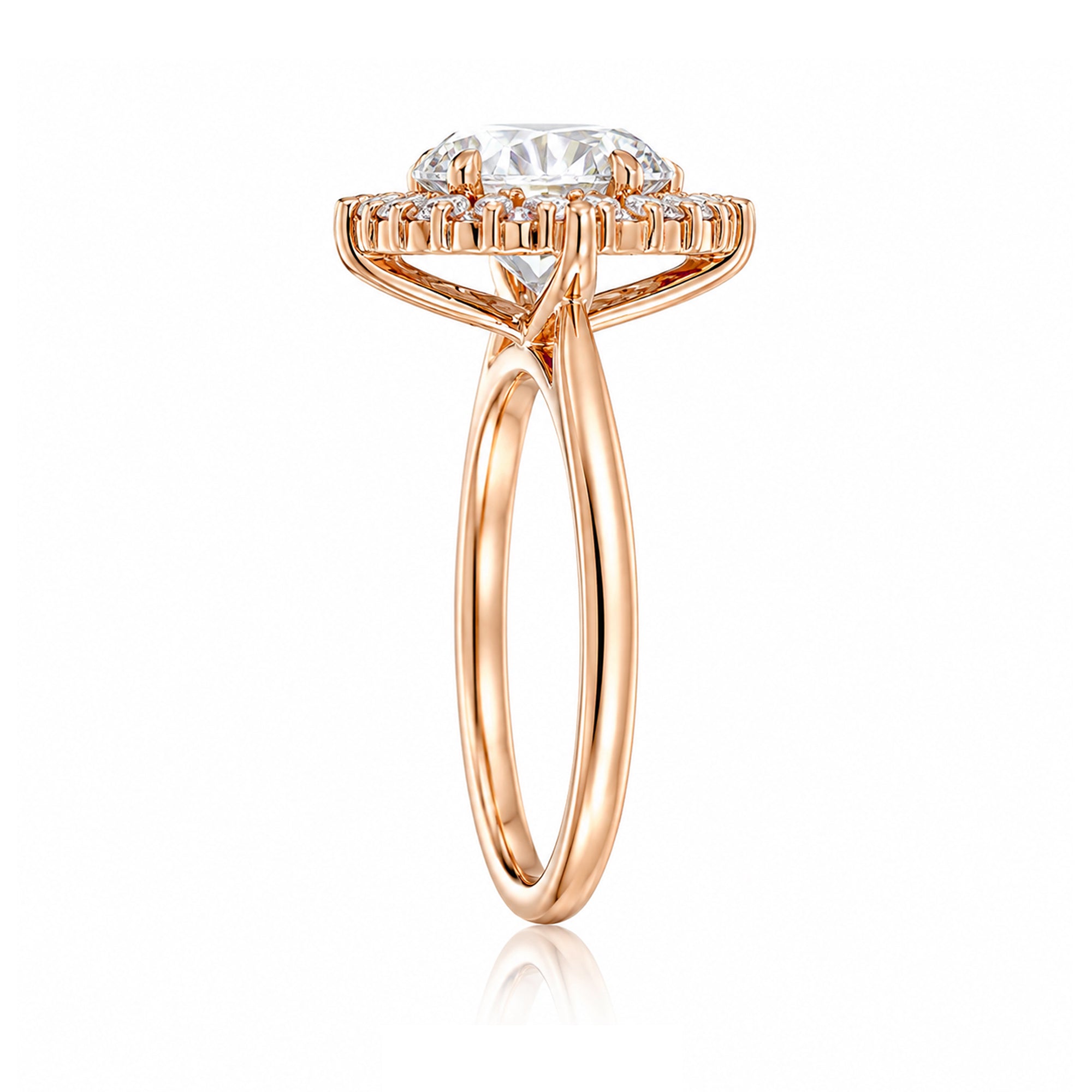 The Haley Round Moissanite Ring