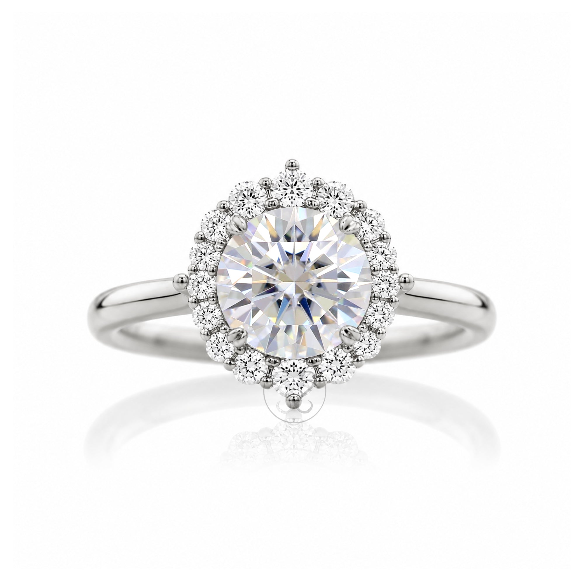 The Haley Round Moissanite Ring