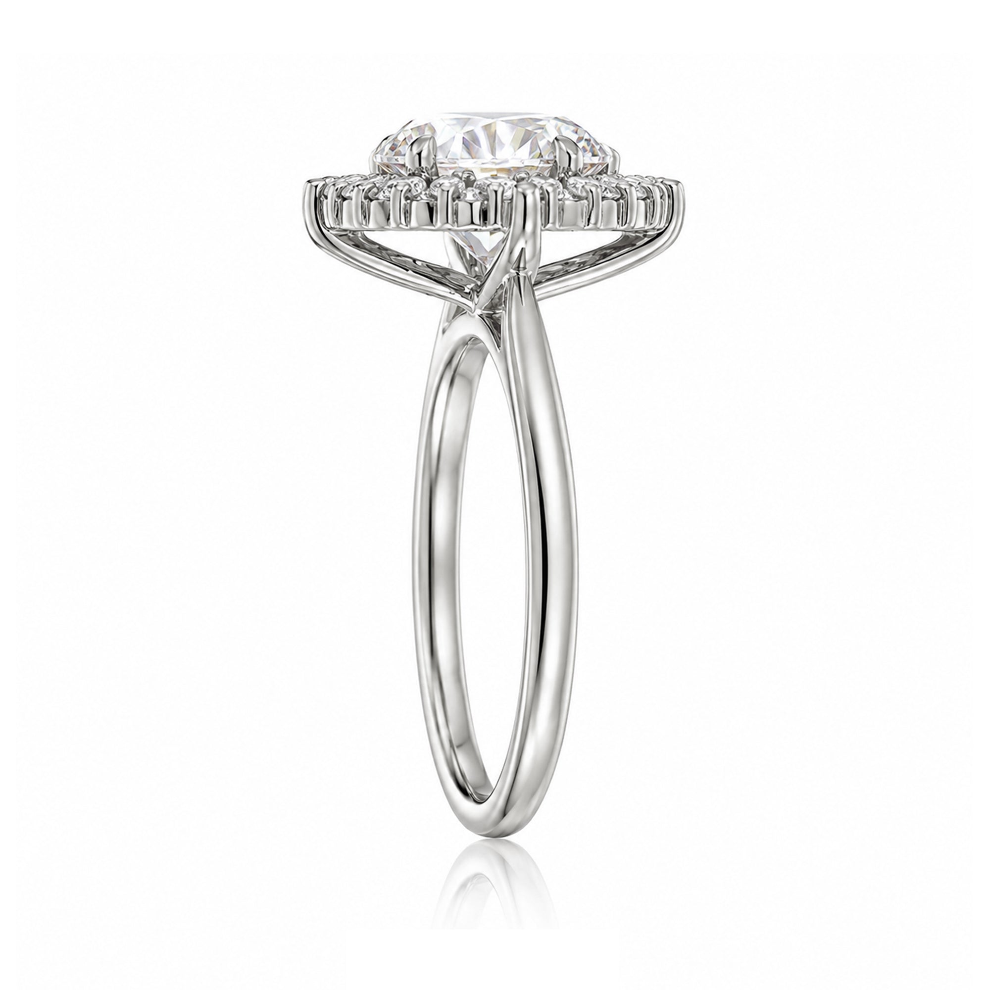 The Haley Round Moissanite Ring