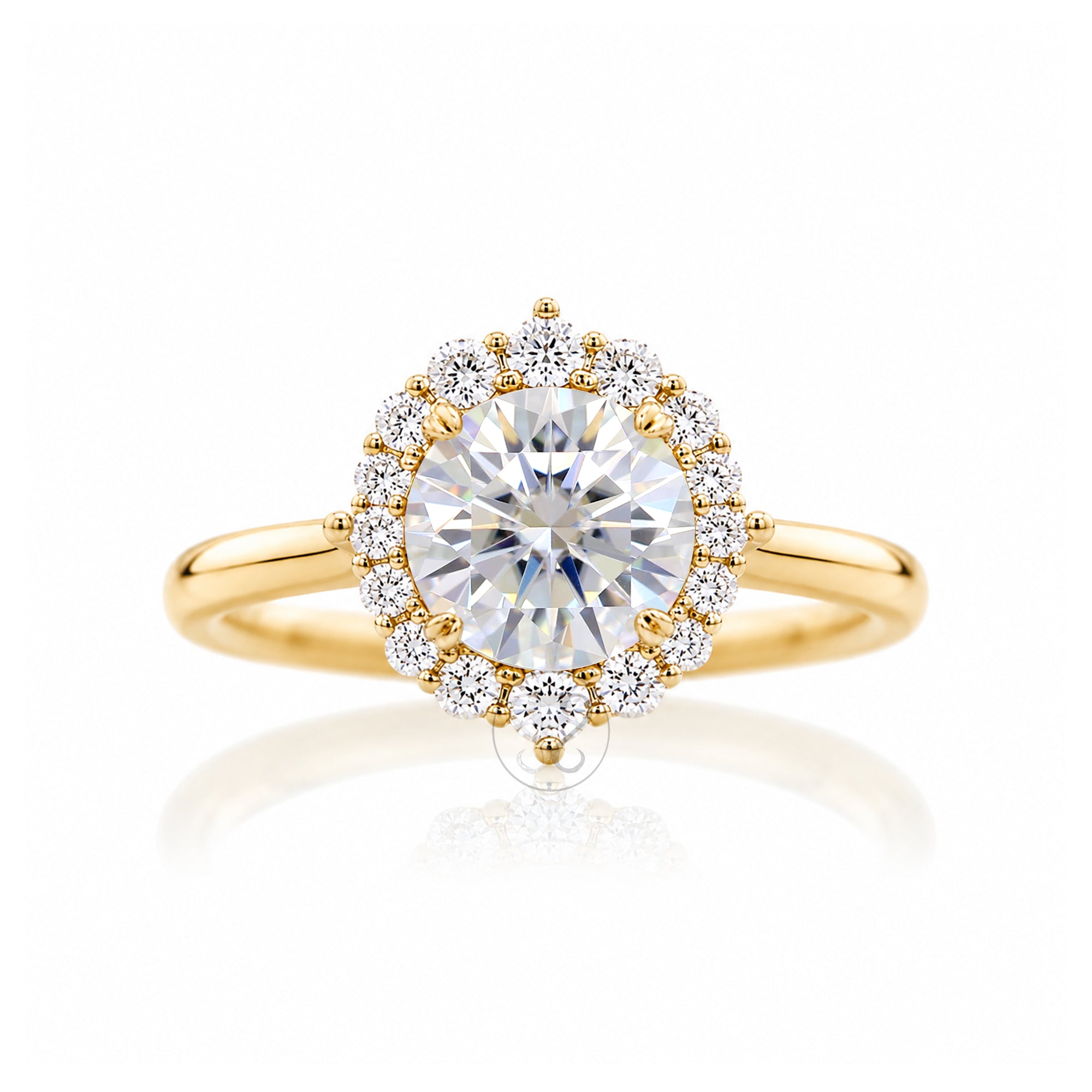 The Haley Round Moissanite Ring