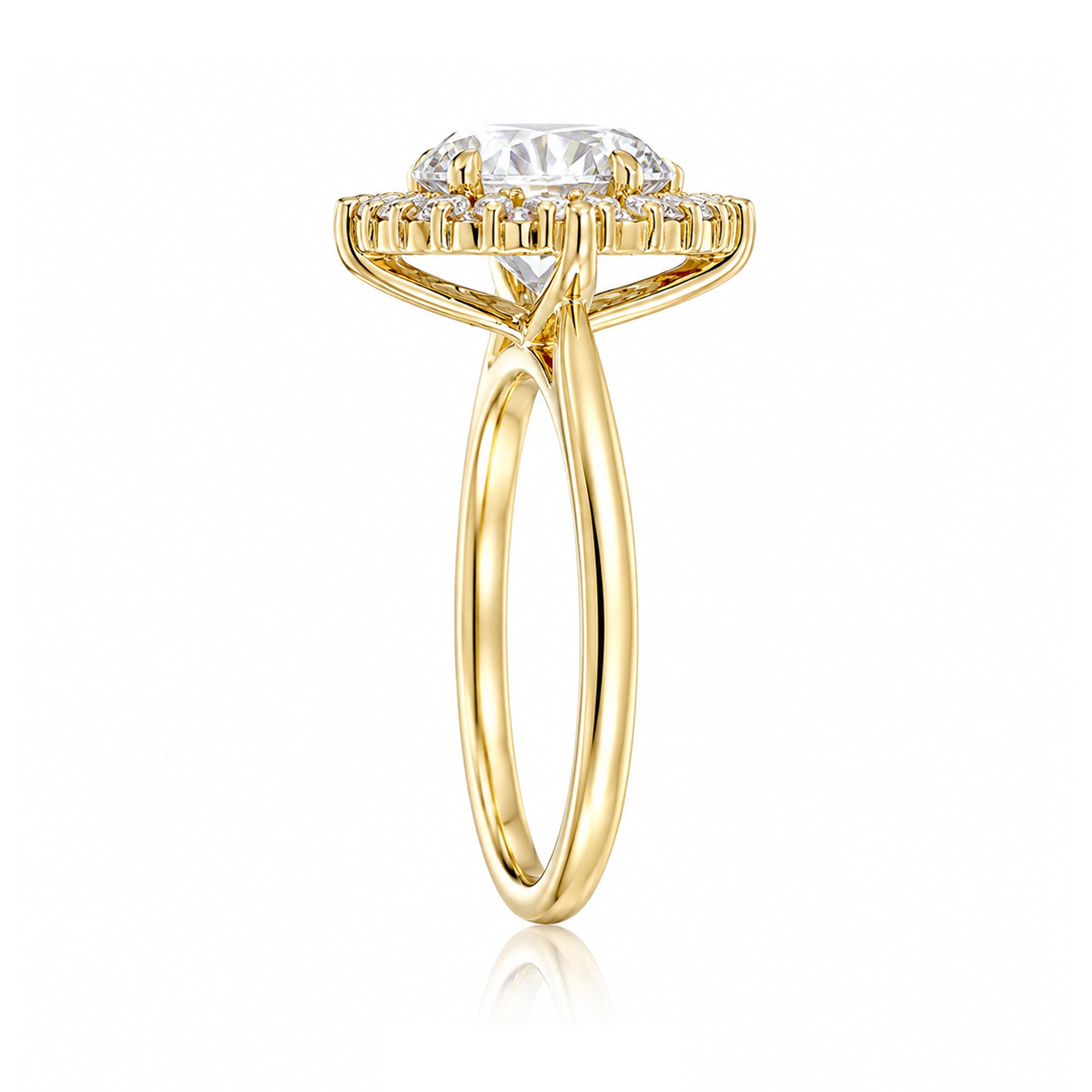 The Haley Round Moissanite Ring