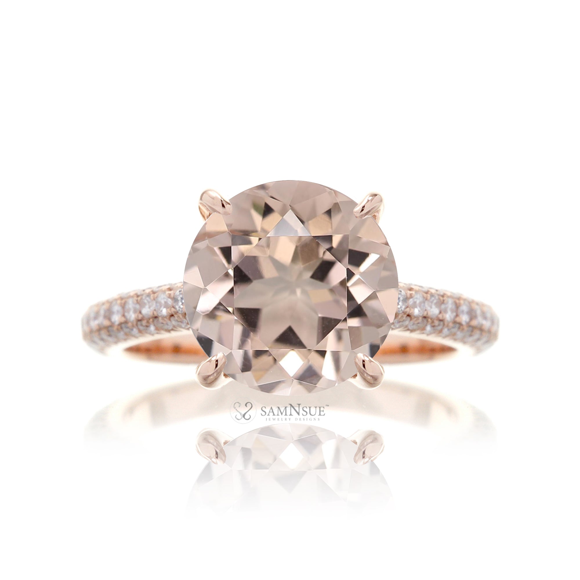 The Starlight Round Morganite Ring