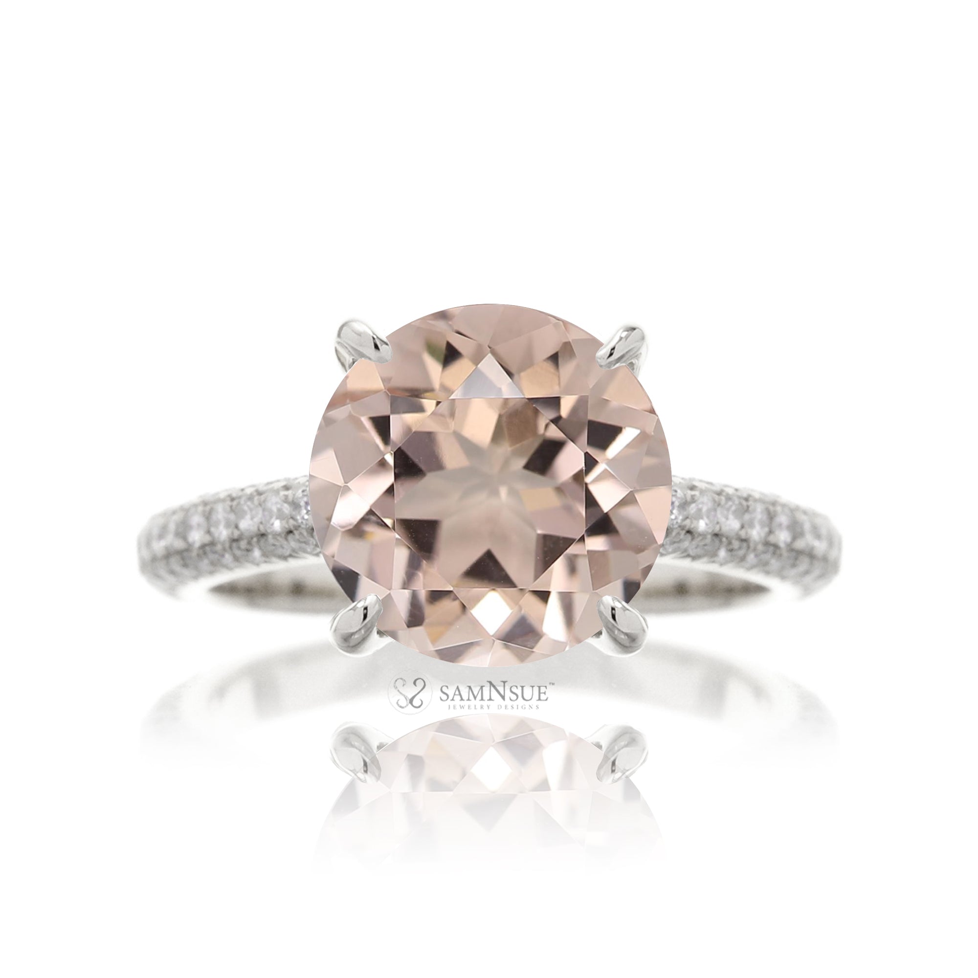 The Starlight Round Morganite Ring