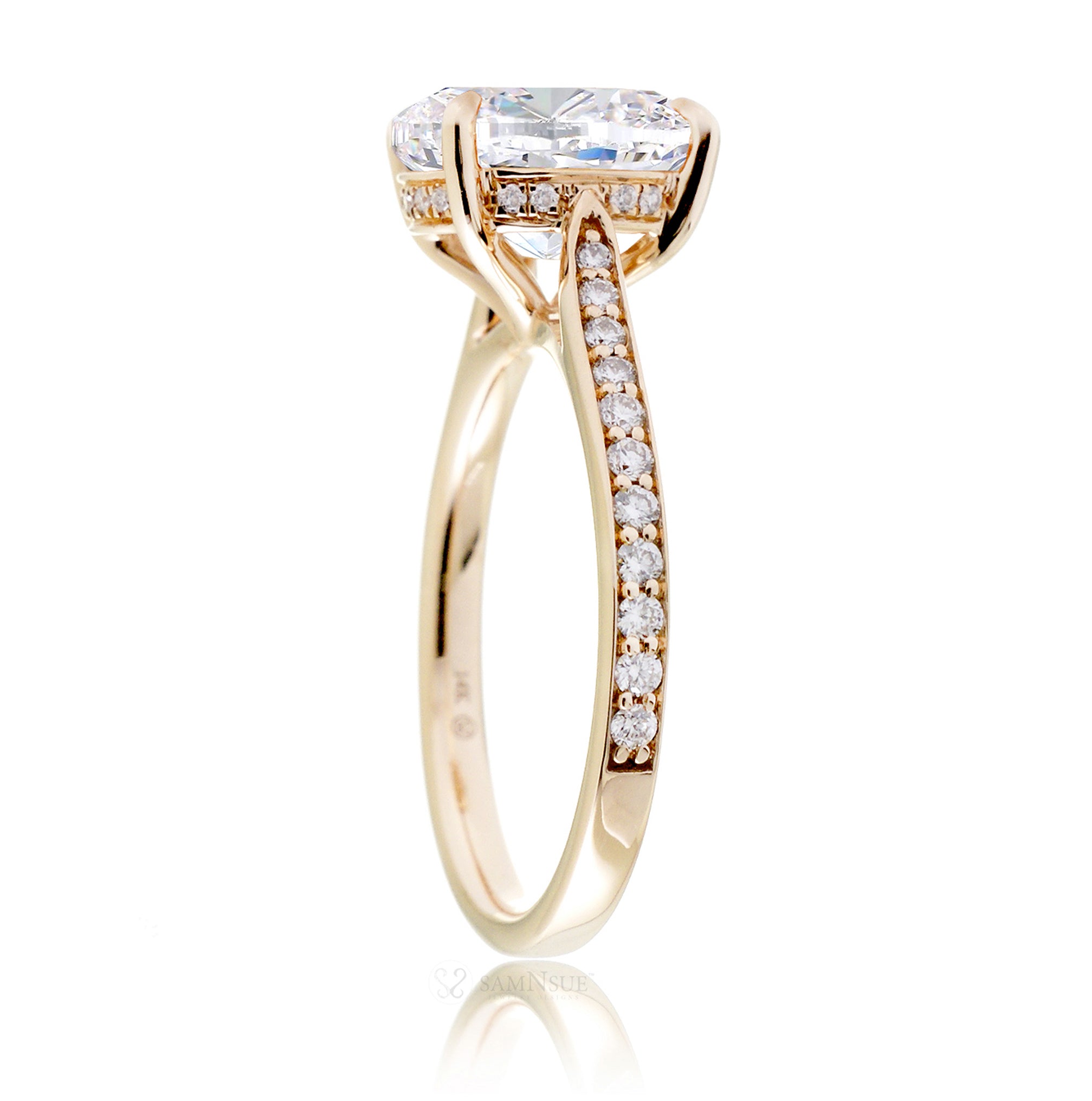 The Emily Oval Moissanite & Diamond Ring