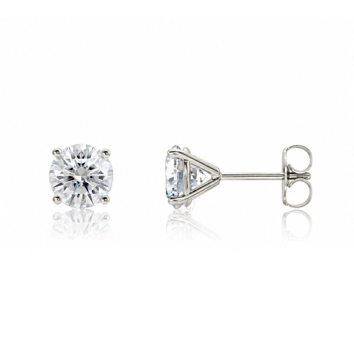 Diamond Martini 4 Prongs Studs