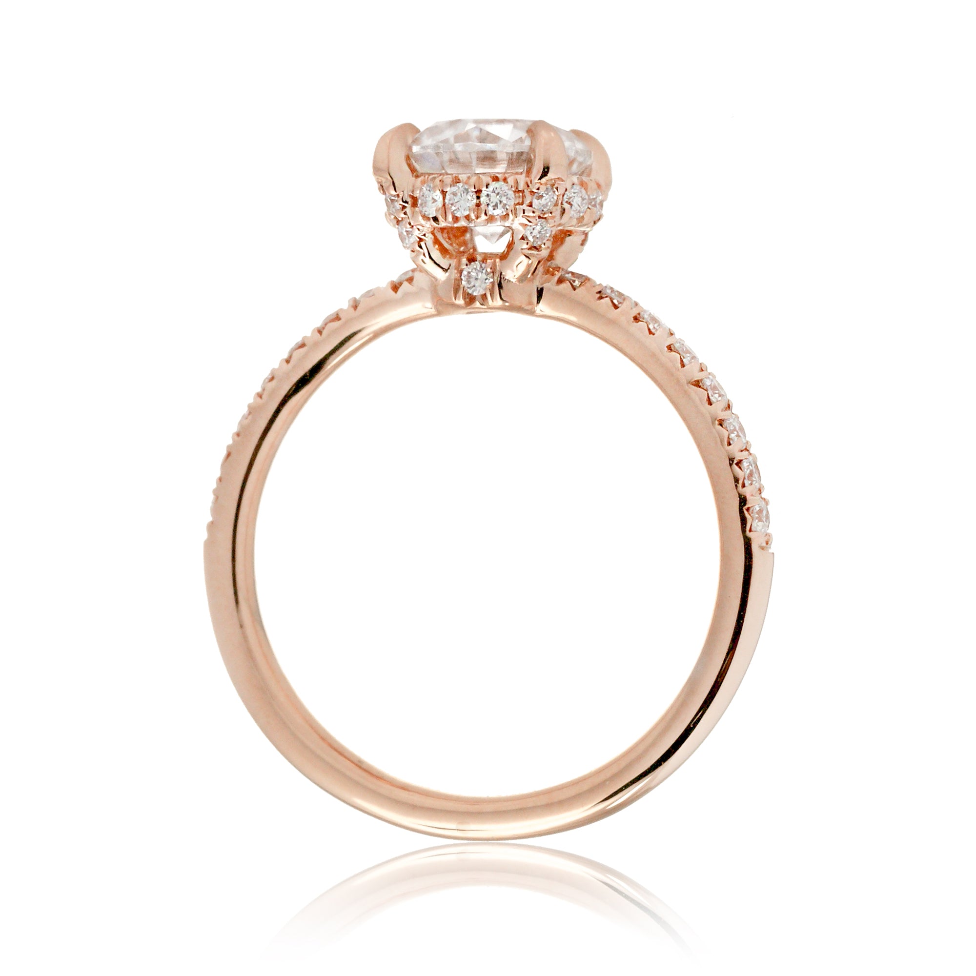 The Drenched Solitaire Round Moissanite Ring