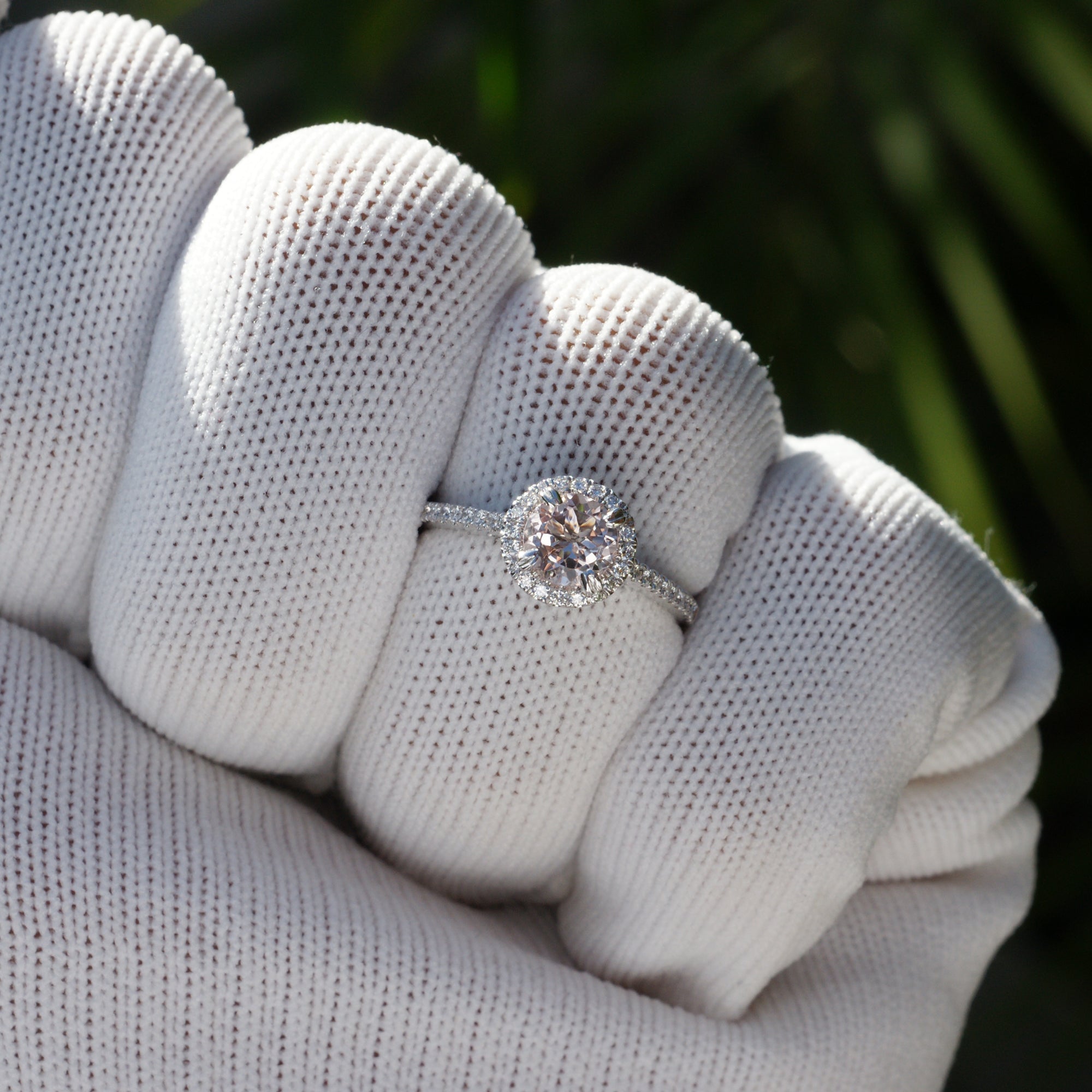The Signature Round Morganite 6mm 14k White Gold Ring