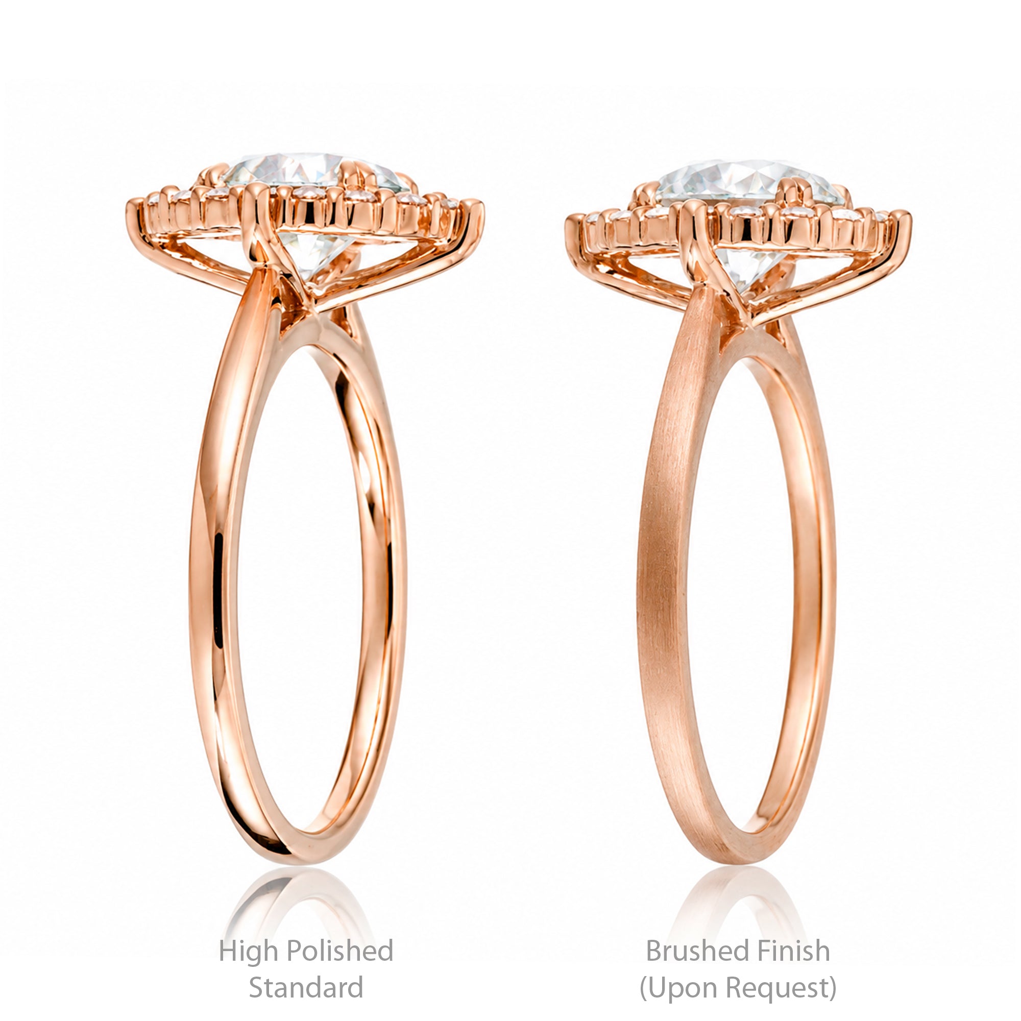The Haley Round Moissanite Ring