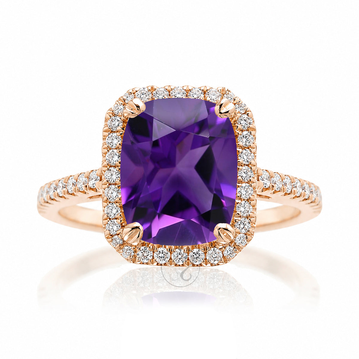 The Signature Cushion Amethyst Ring