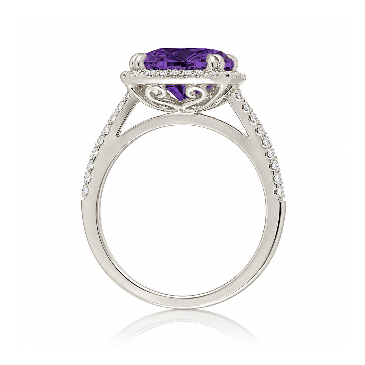 The Signature Cushion Amethyst Ring