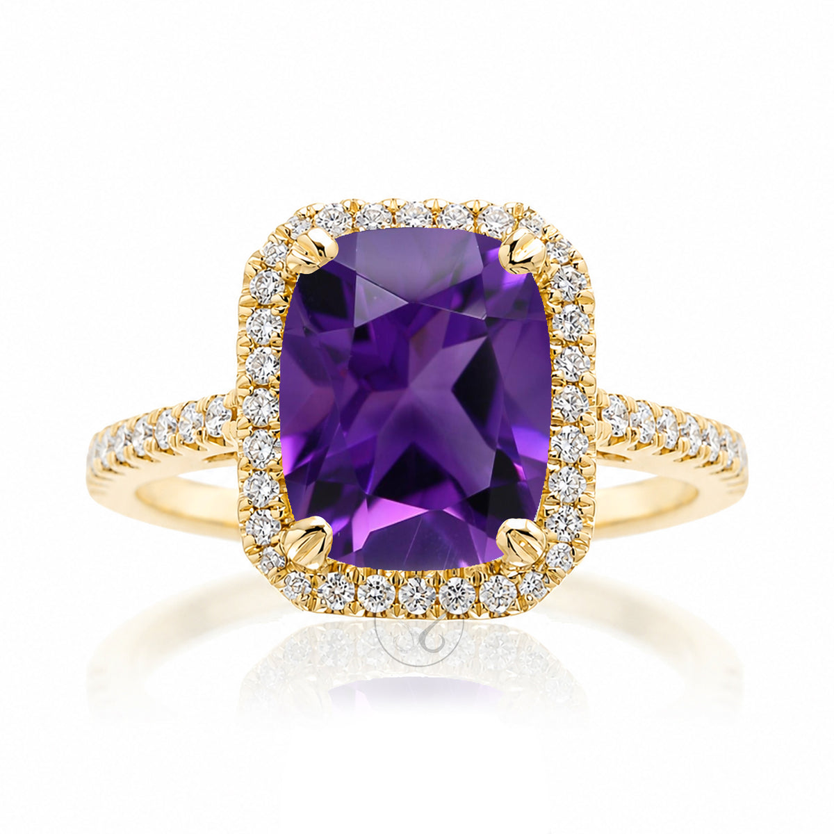 The Signature Cushion Amethyst Ring