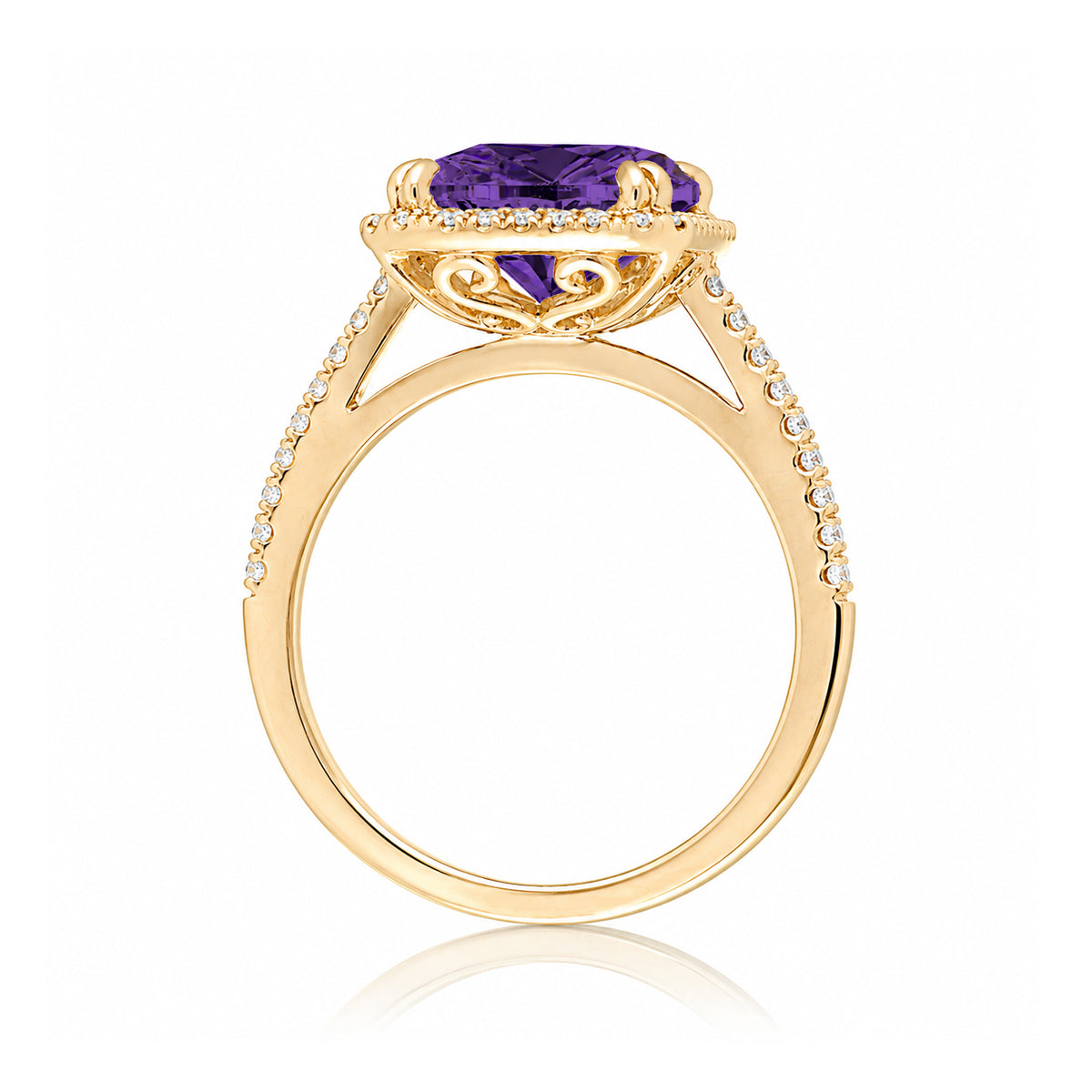 The Signature Cushion Amethyst Ring