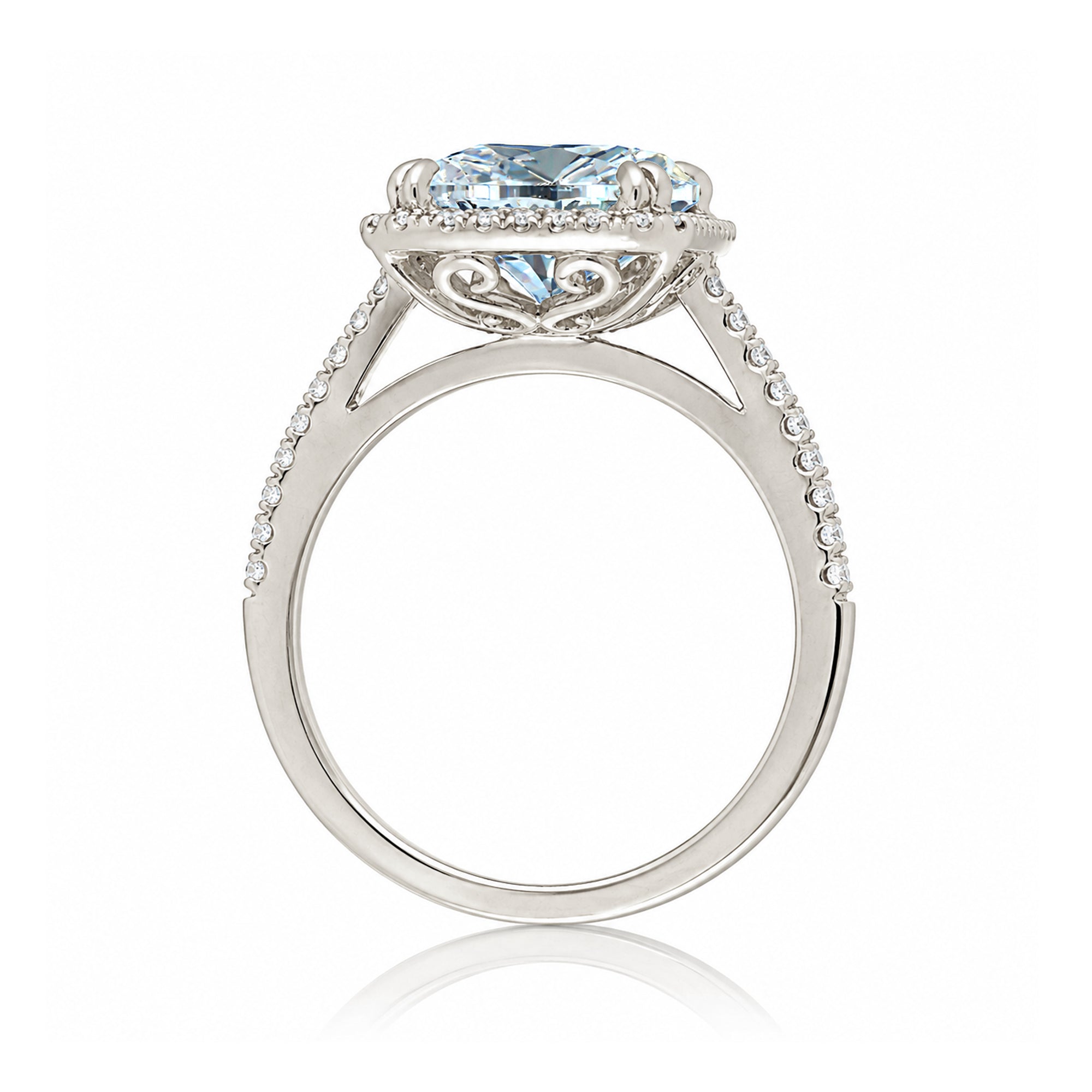 The Signature Cushion Aquamarine Ring