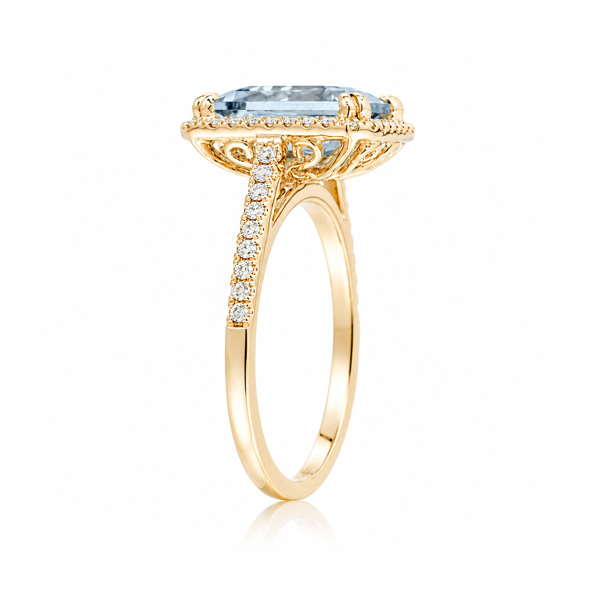 The Signature Cushion Aquamarine Ring