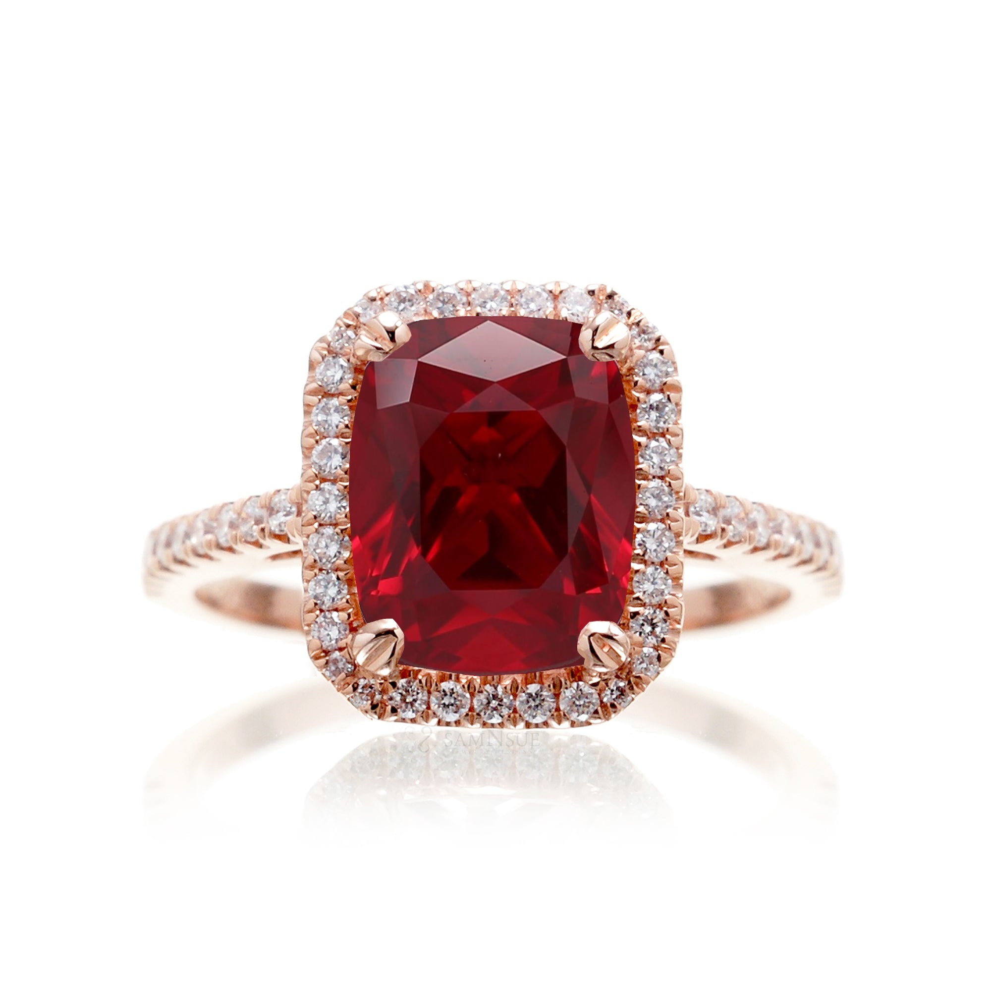 The Signature Cushion Cut Ruby Ring