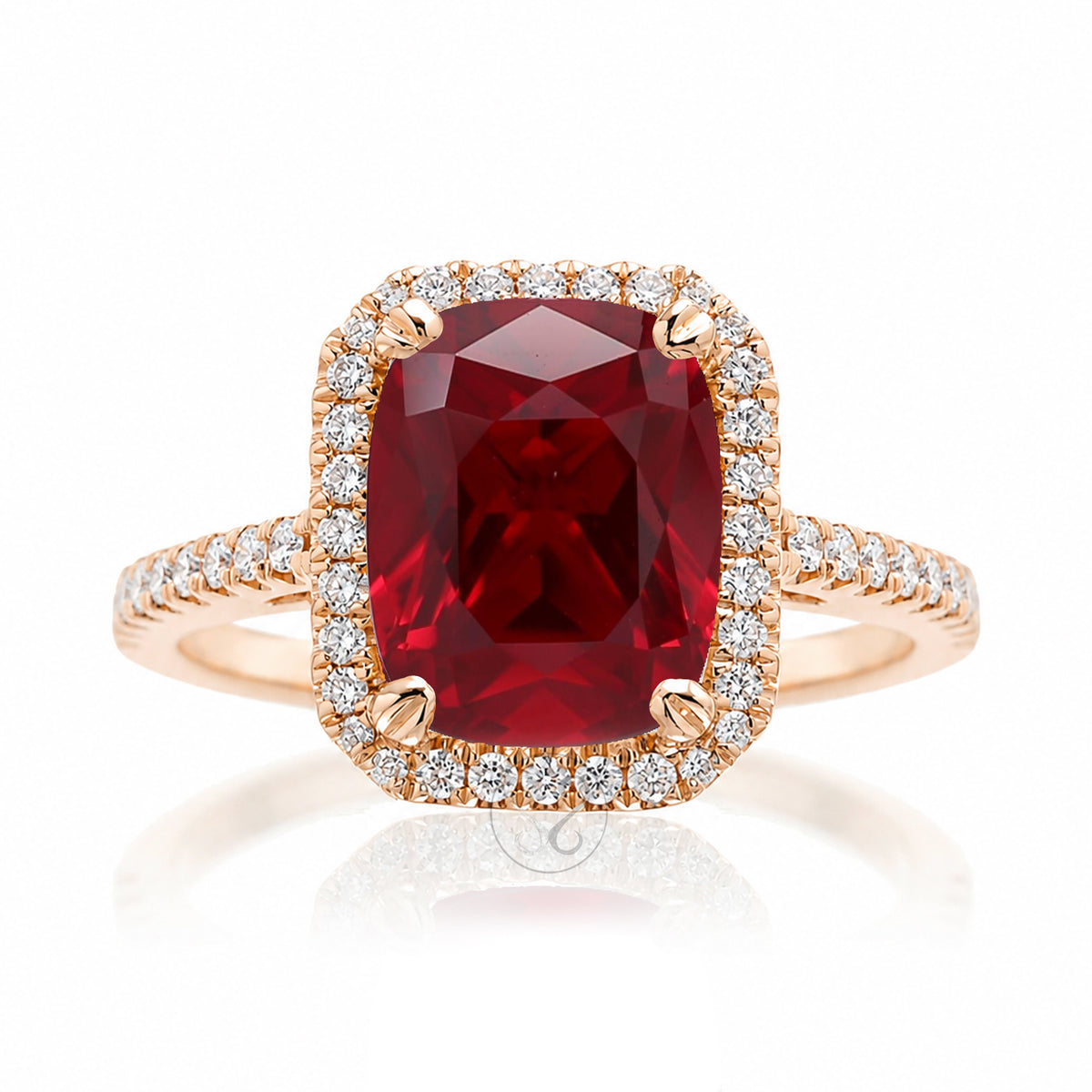 The Signature Cushion Cut Ruby Ring