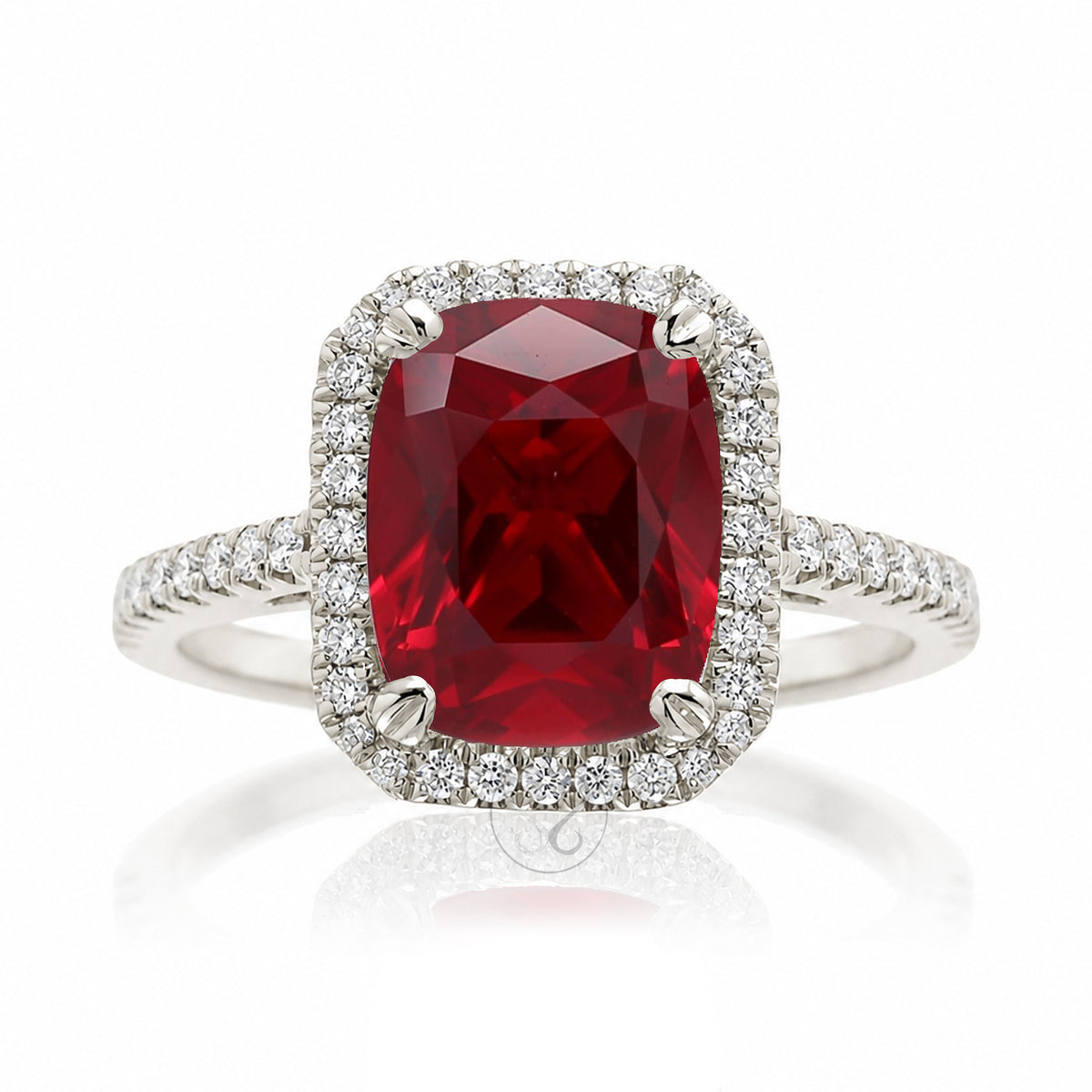 The Signature Cushion Cut Ruby Ring