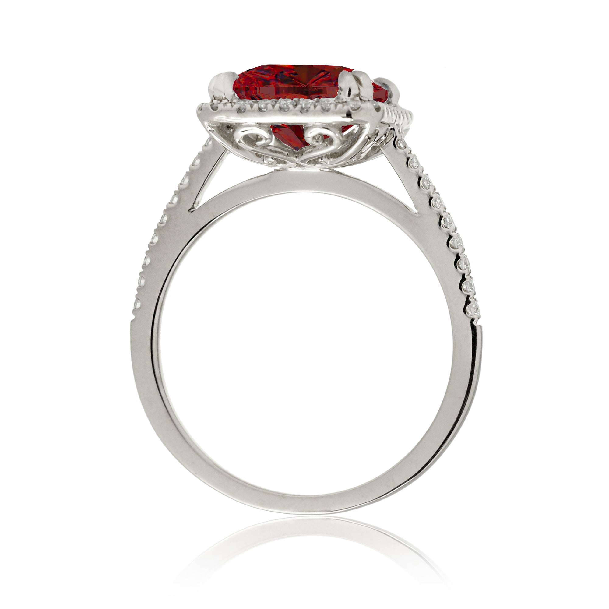 The Signature Cushion Cut Ruby Ring