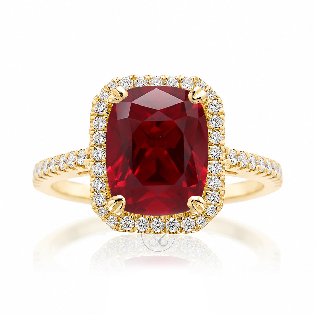 The Signature Cushion Cut Ruby Ring
