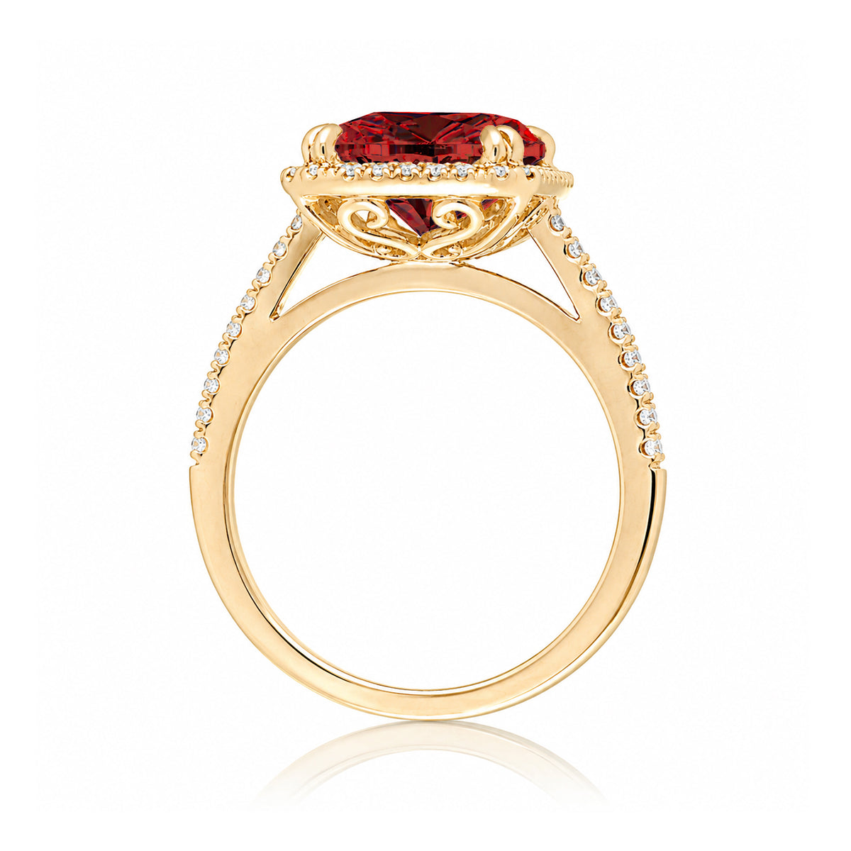 The Signature Cushion Cut Ruby Ring