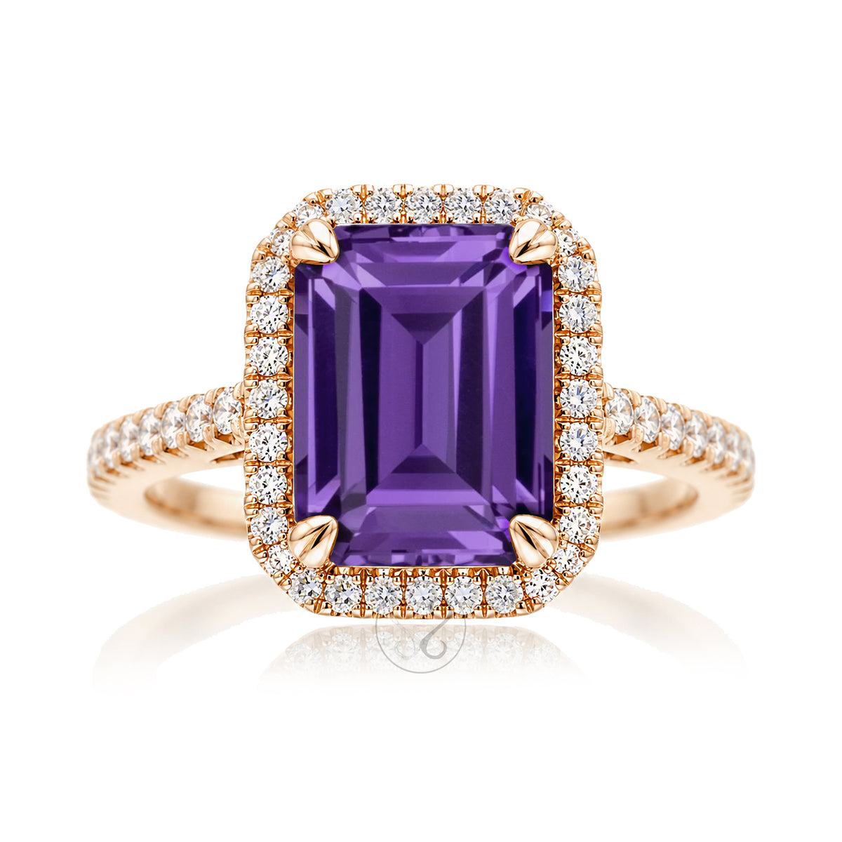 The Signature Emerald Cut Amethyst Ring
