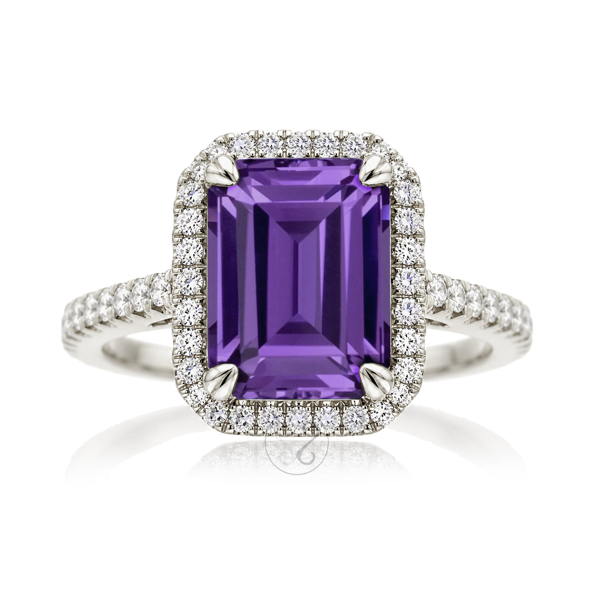 The Signature Emerald Cut Amethyst Ring