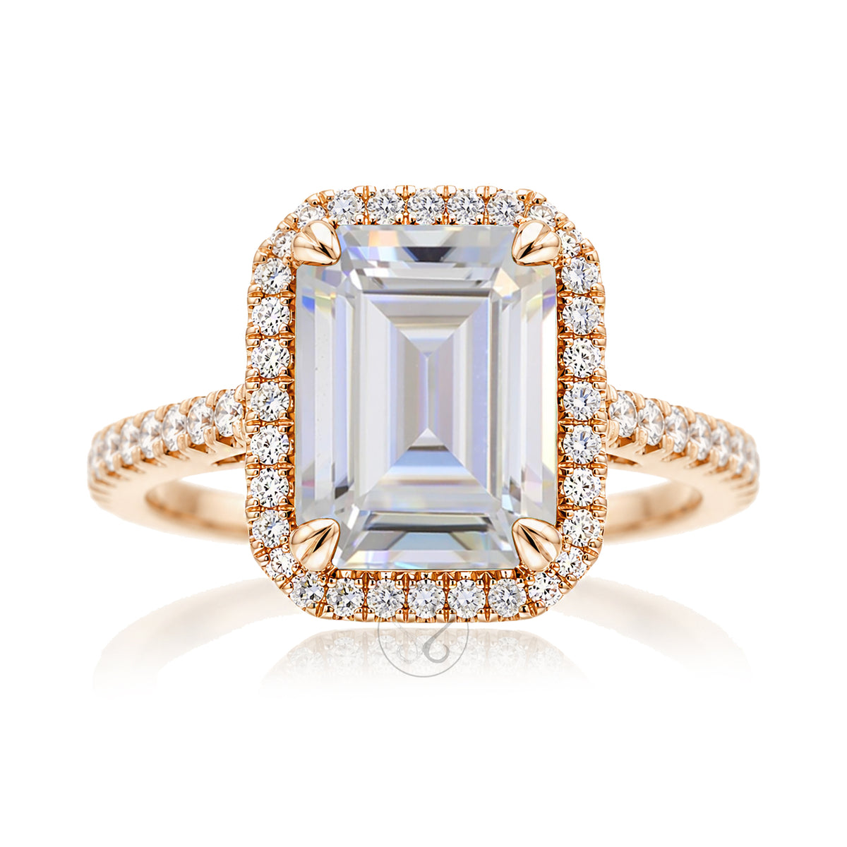 The Signature Emerald Cut Moissanite Ring
