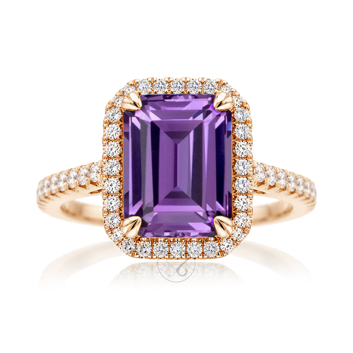 The Signature Emerald Cut Amethyst Ring