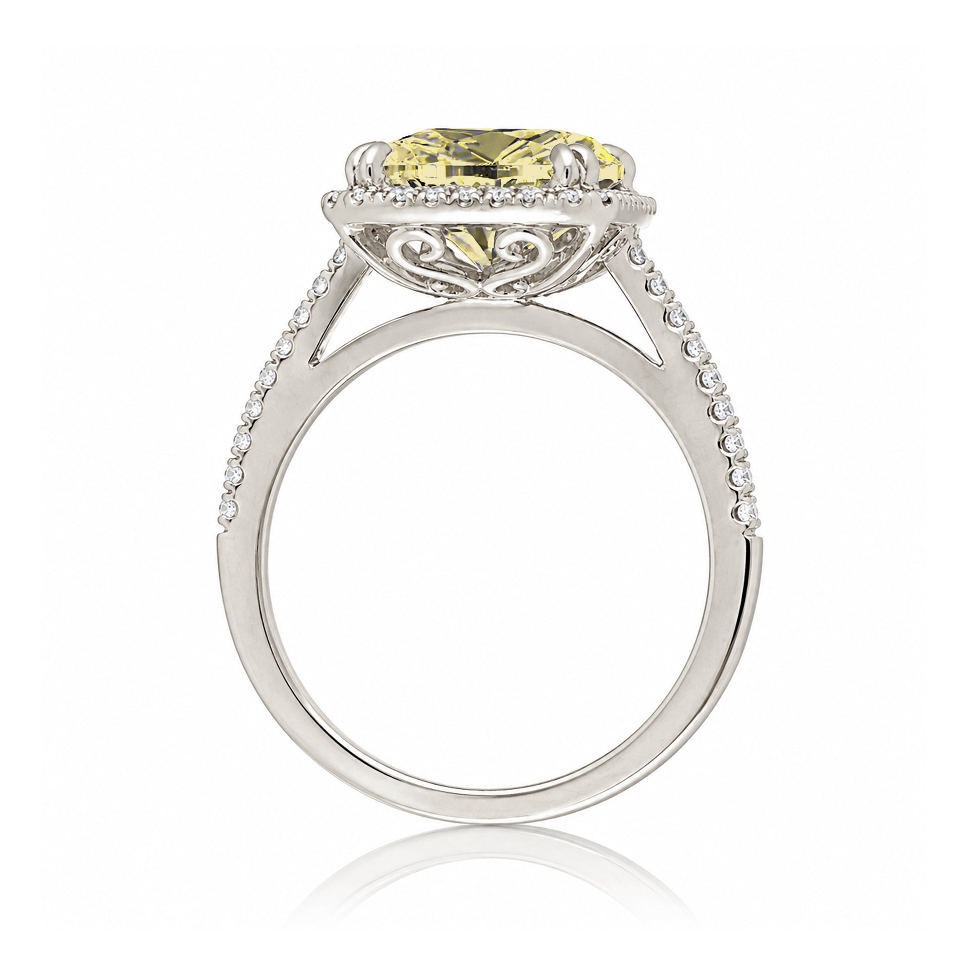 The Signature Emerald Cut Yellow Sapphire Ring