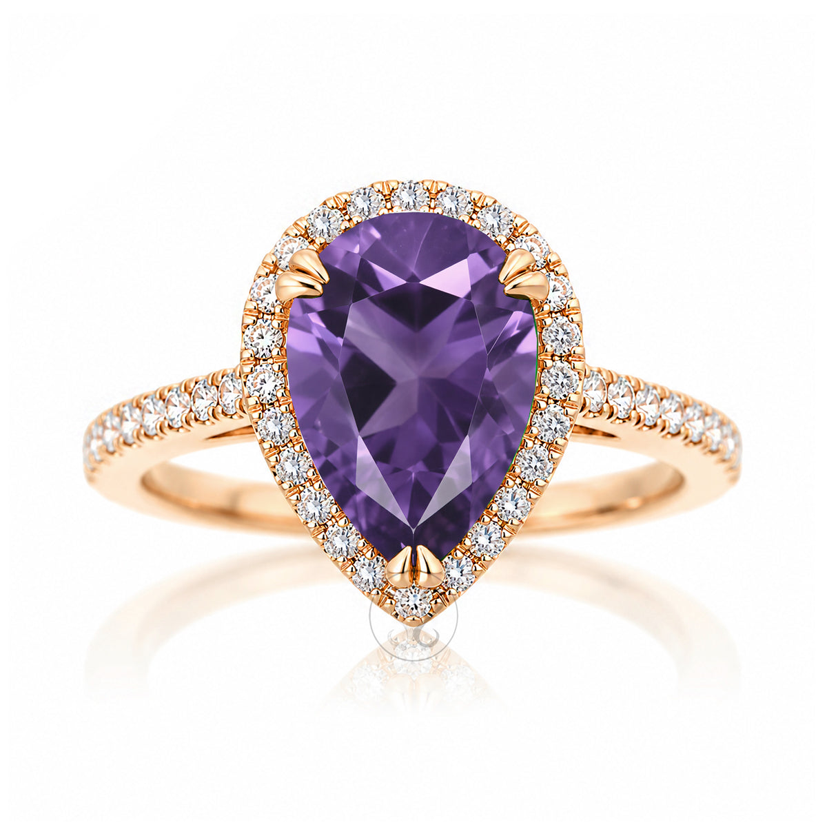 The Signature Pear Amethyst Ring