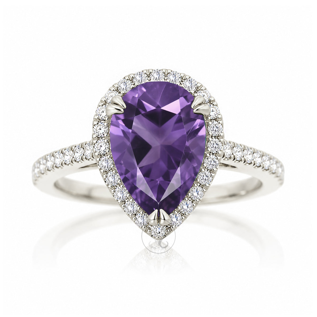 The Signature Pear Amethyst Ring