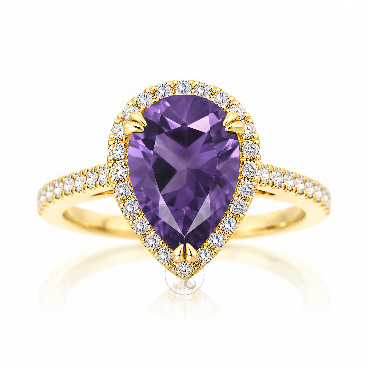 The Signature Pear Amethyst Ring