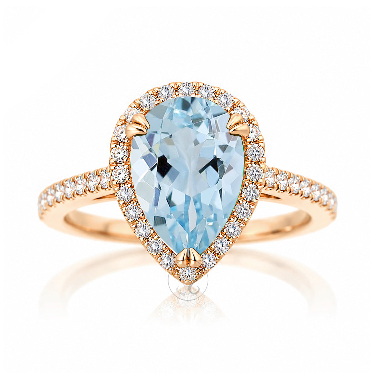 The Signature Pear Aquamarine Ring