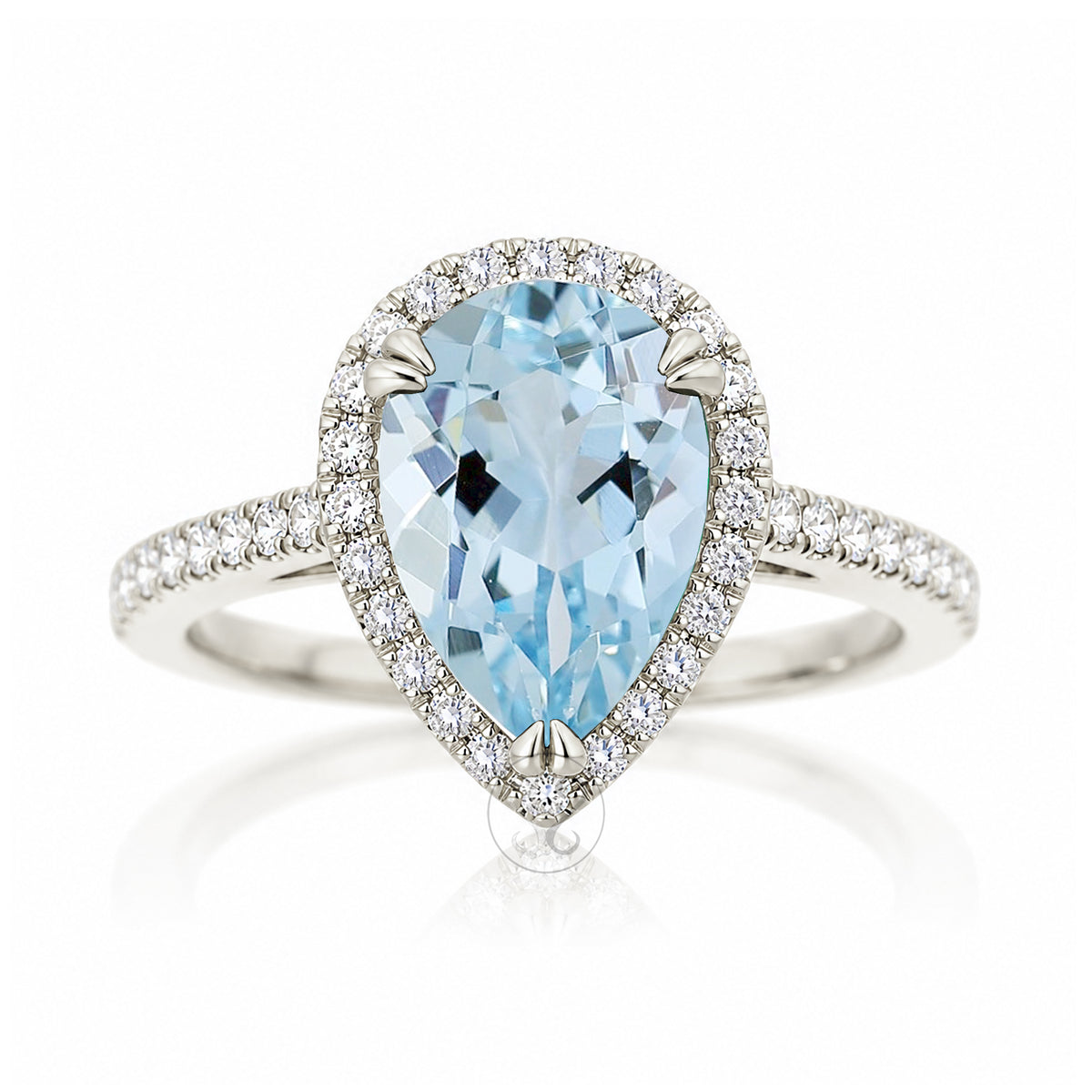 The Signature Pear Aquamarine Ring