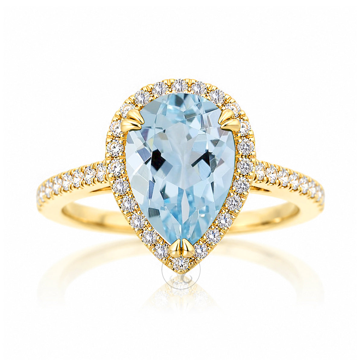 The Signature Pear Aquamarine Ring