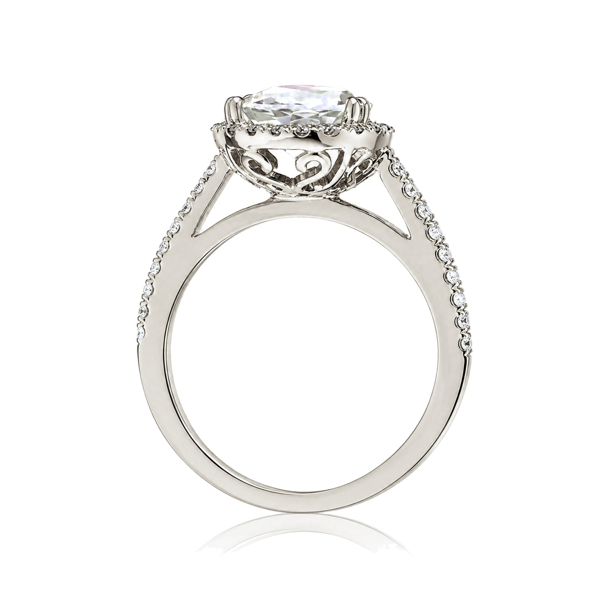 The Signature Pear Moissanite Ring
