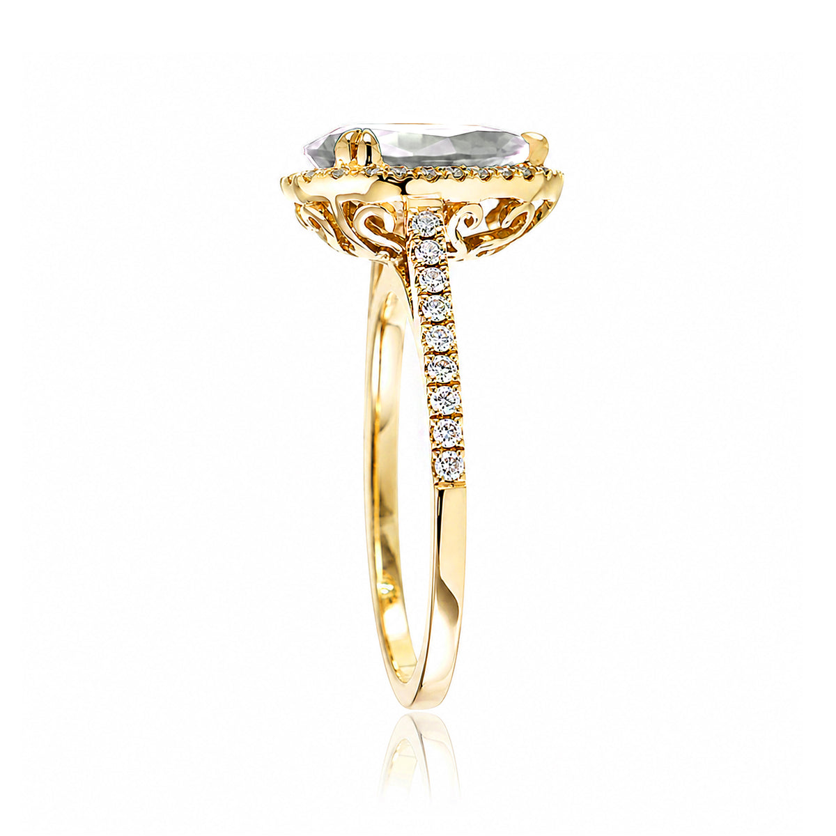 The Signature Pear Moissanite Ring