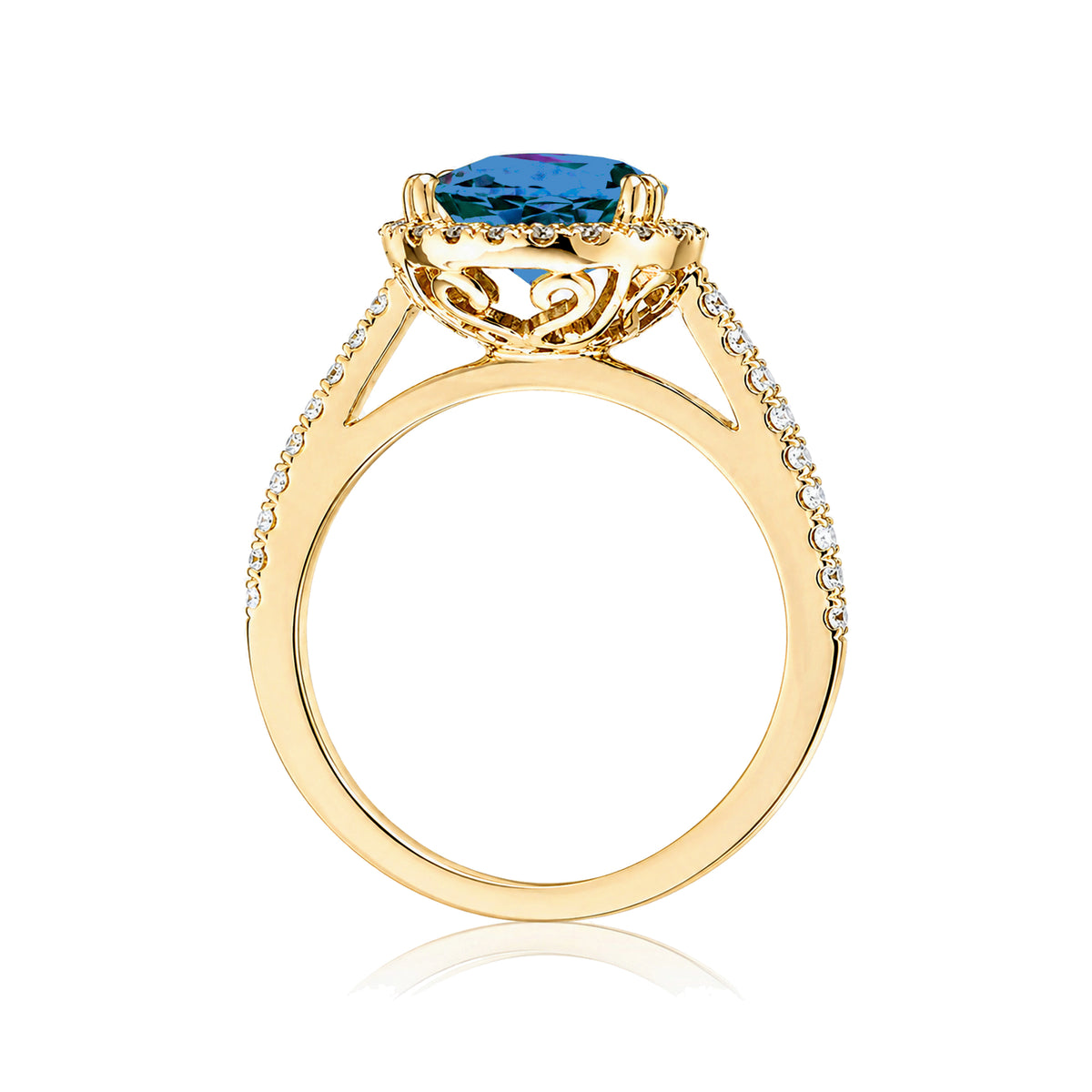 The Signature Pear London Blue Topaz Ring