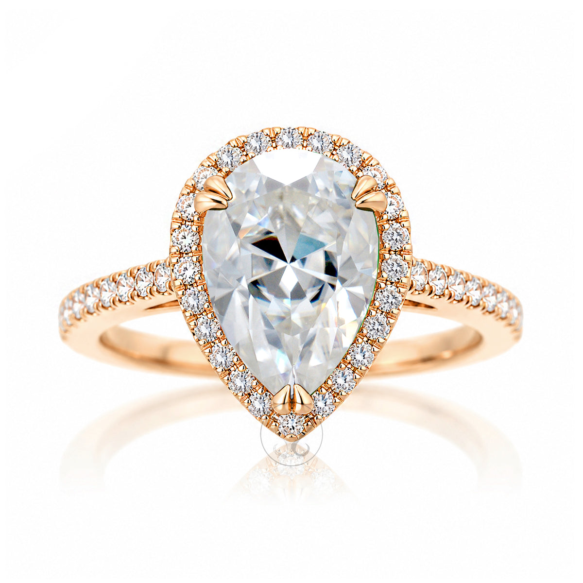 The Signature Pear Moissanite Ring