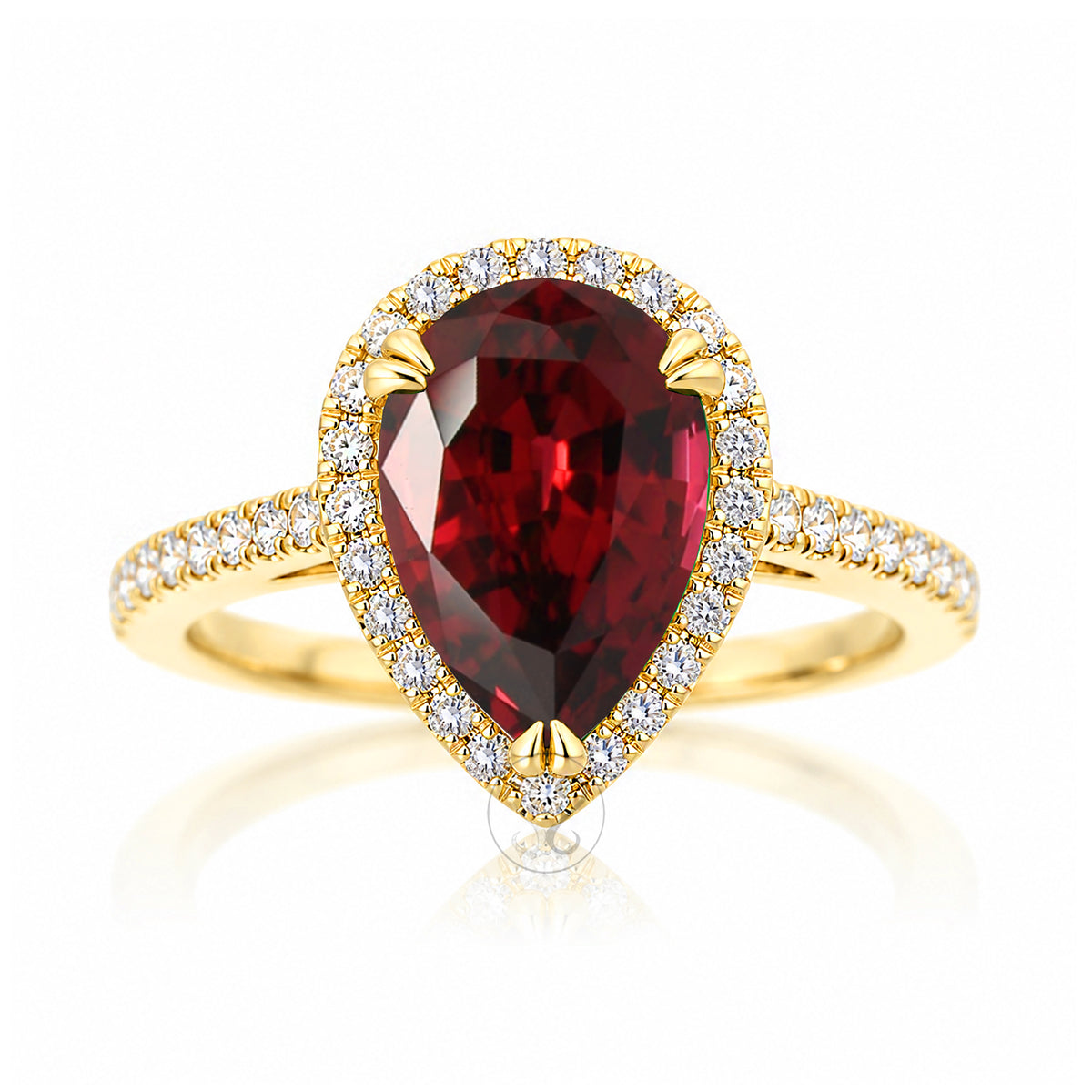 The Signature Pear Ruby Ring