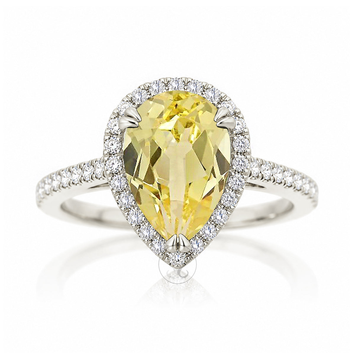 The Signature Pear Yellow Sapphire Ring