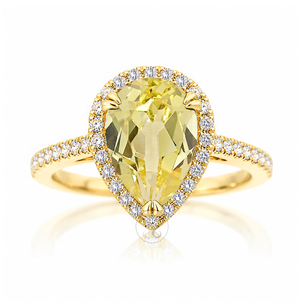 The Signature Pear Yellow Sapphire Ring